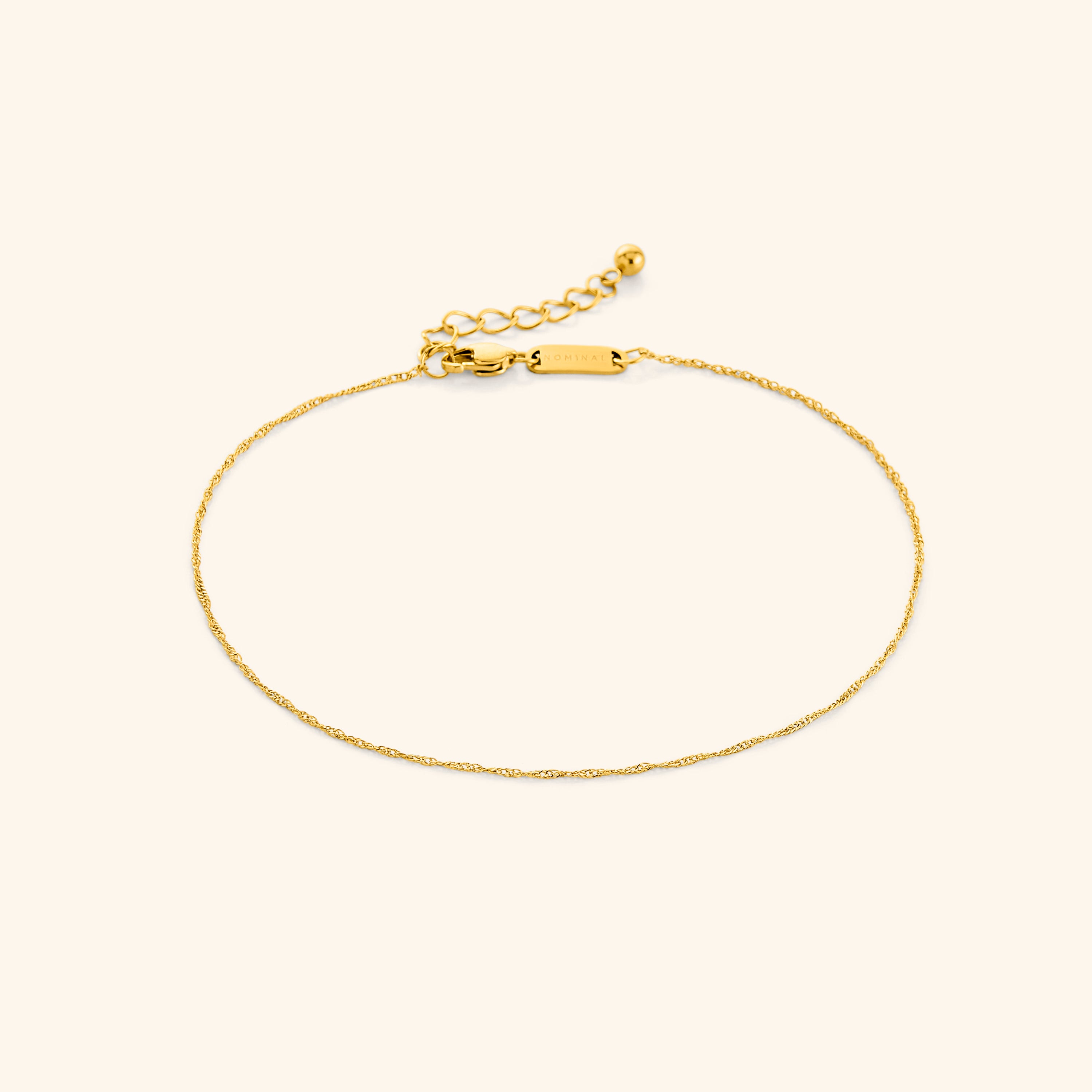 Delicate Micro Twisted Ankle Bracelet