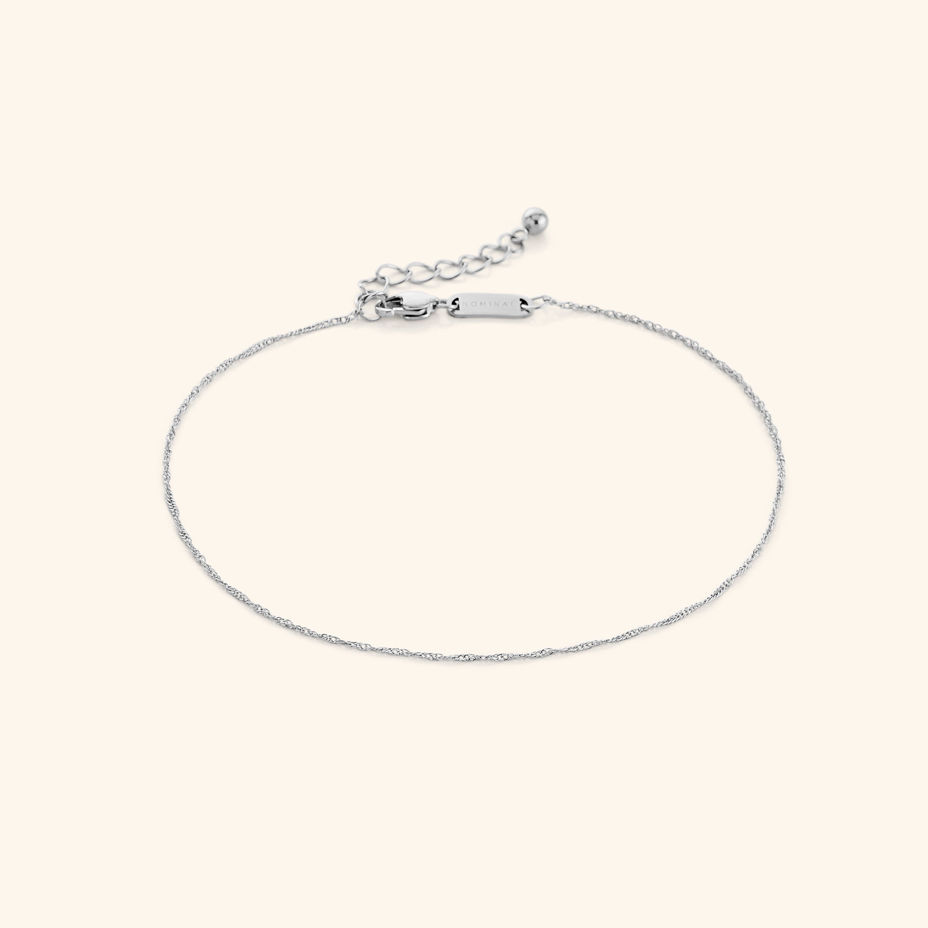 Delicate Micro Twisted Ankle Bracelet