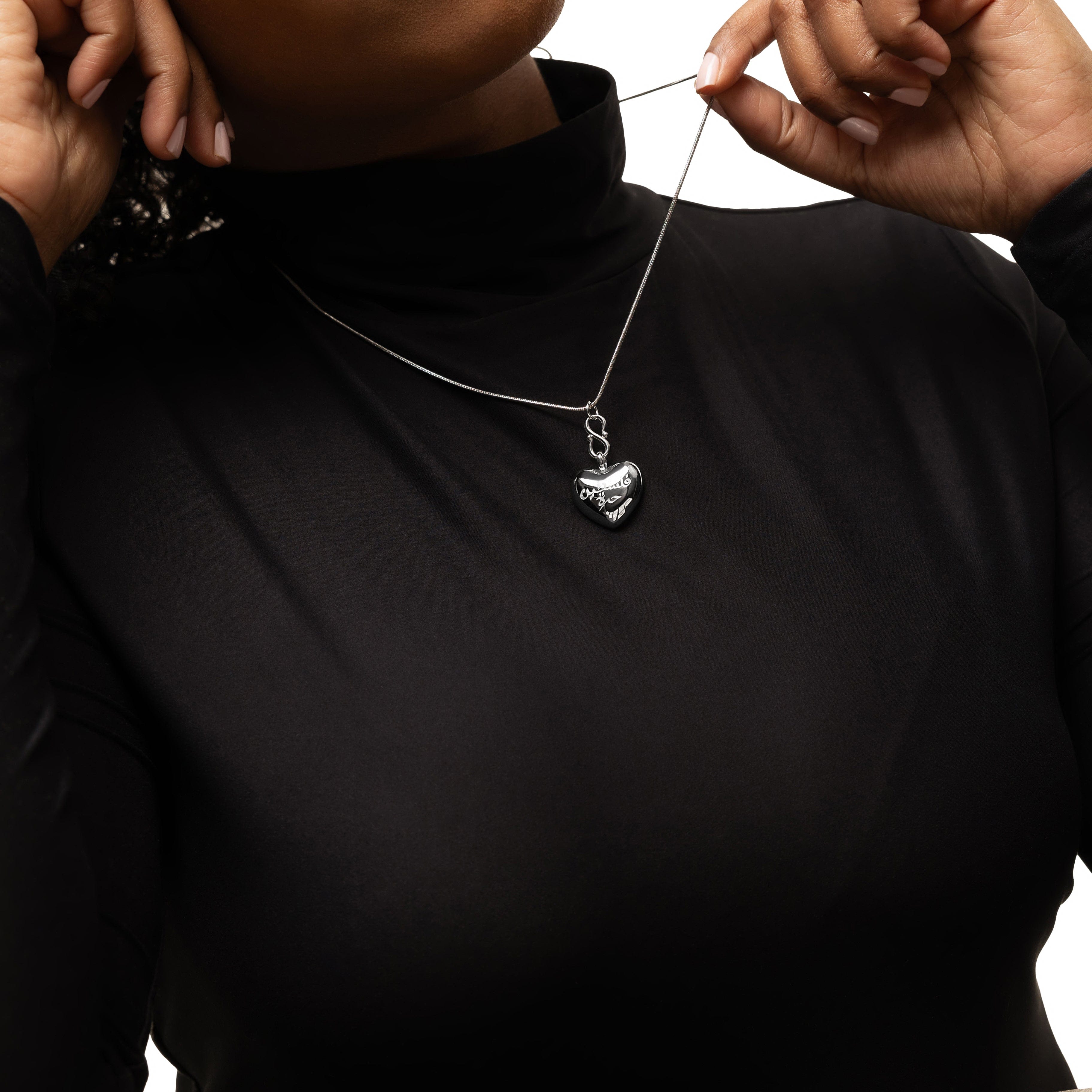 Solidarity Heart Necklace - Free Palestine Jewelry