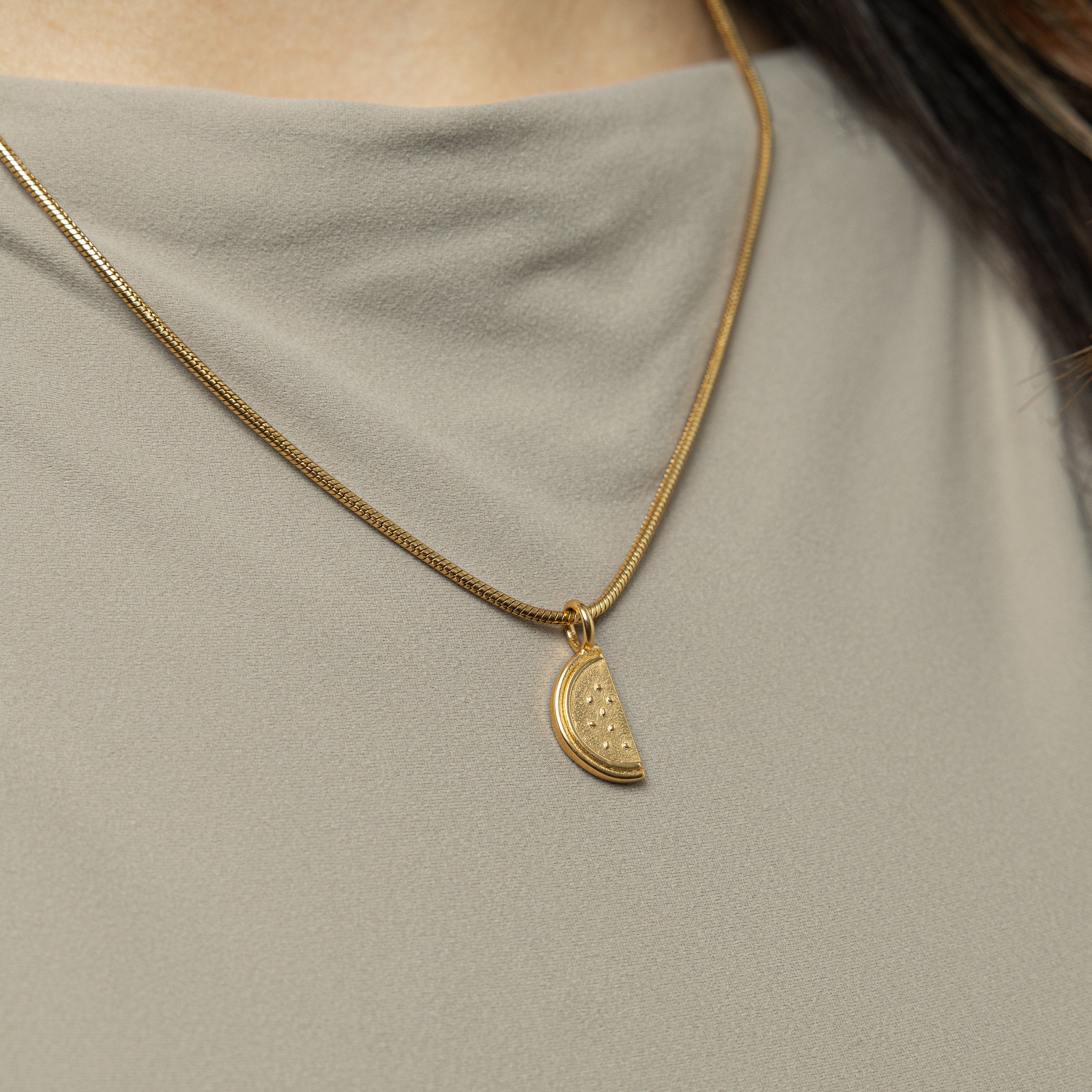 Palestinian Watermelon Pendant Necklace for Women