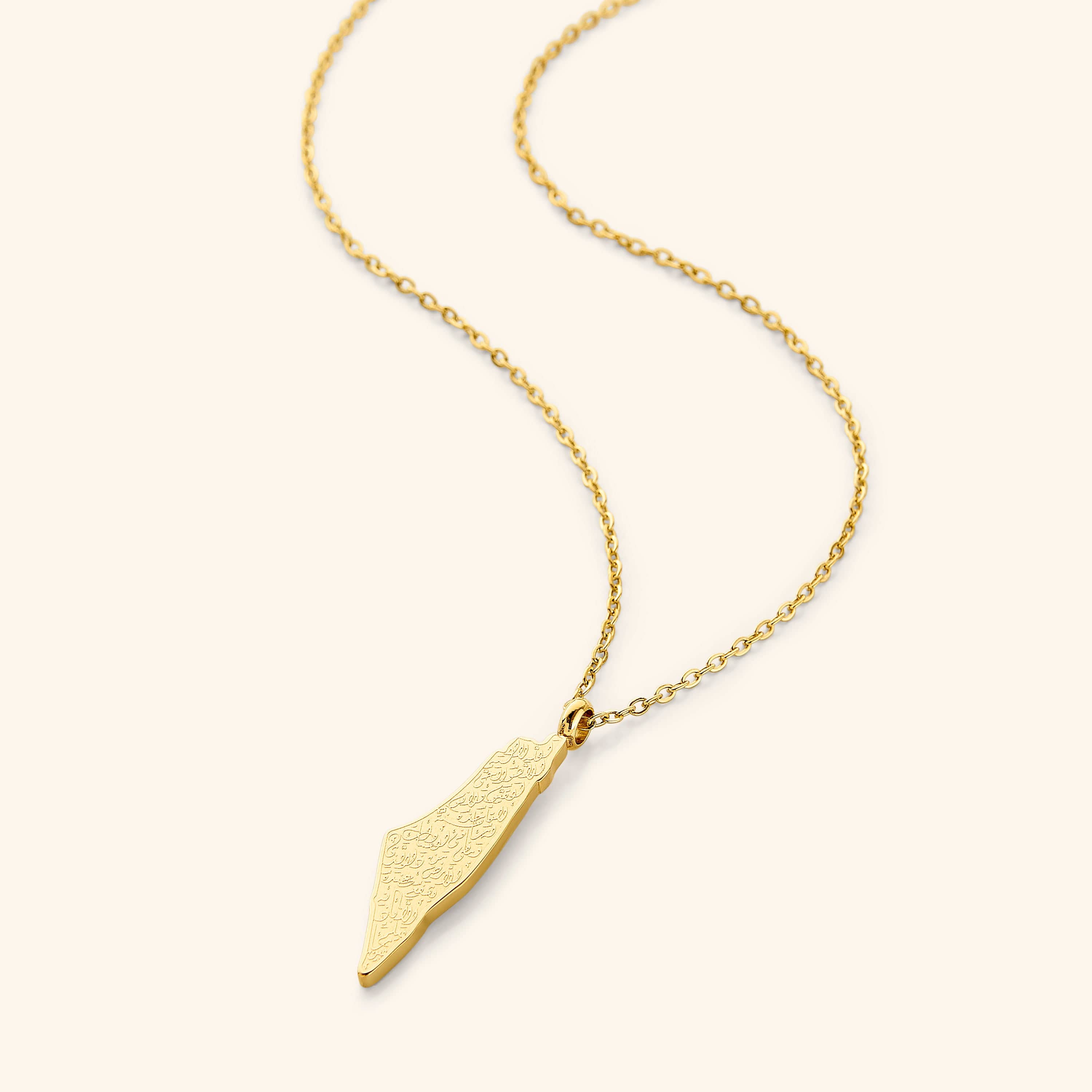 Women's Ayatul Kursi Map Pendant Necklace