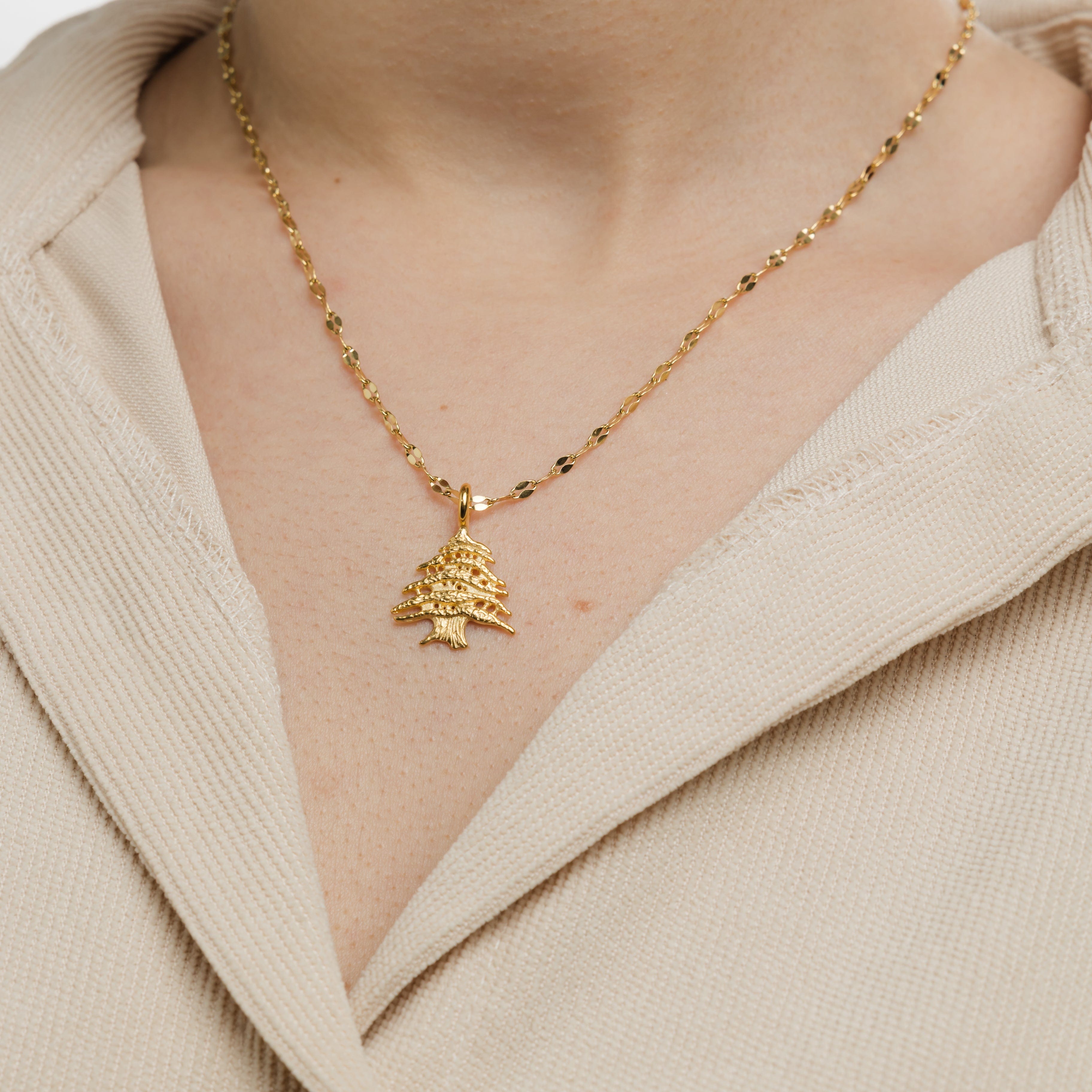 Lebanon Cedar Wood Pendant Necklace
