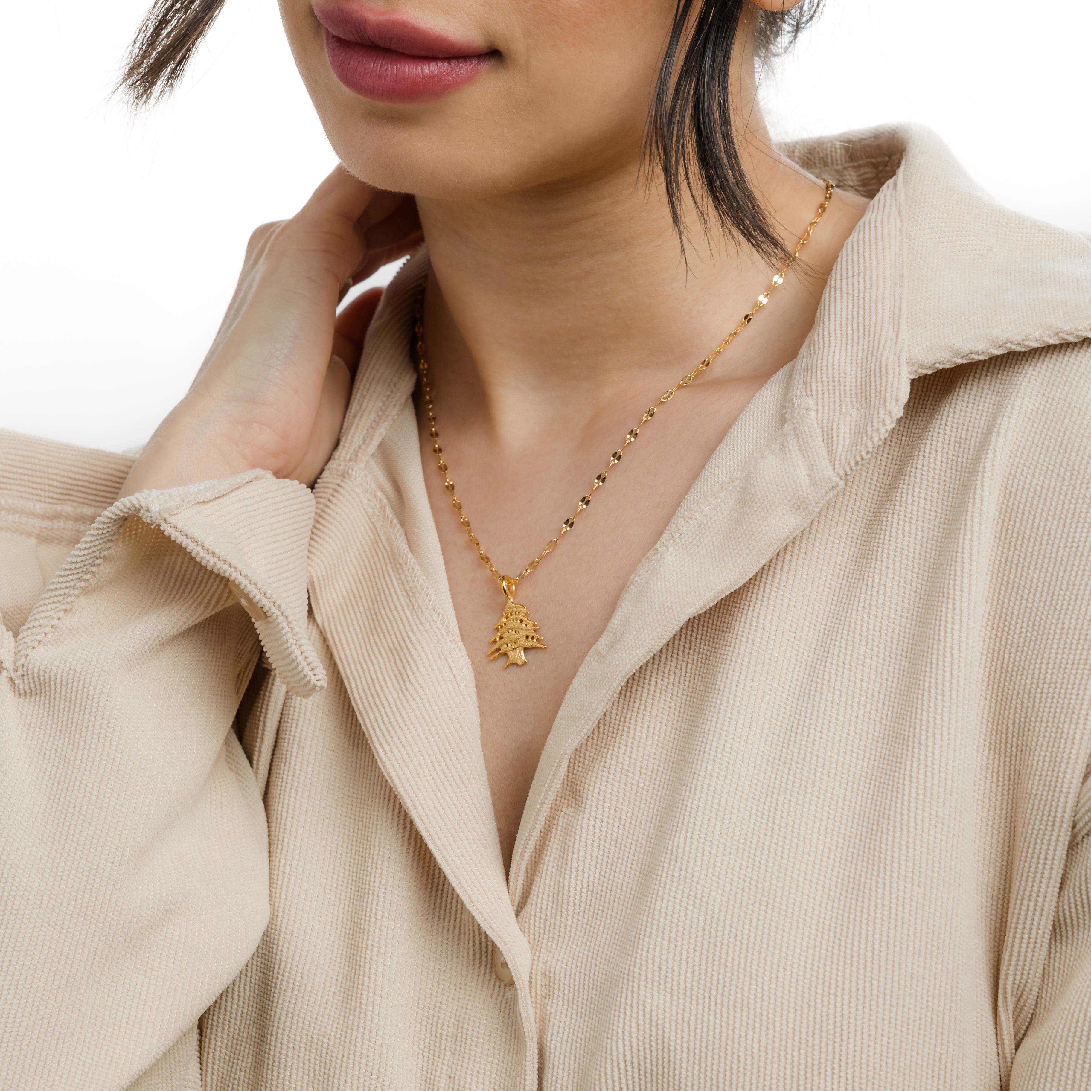 Lebanon Cedar Wood Pendant Necklace