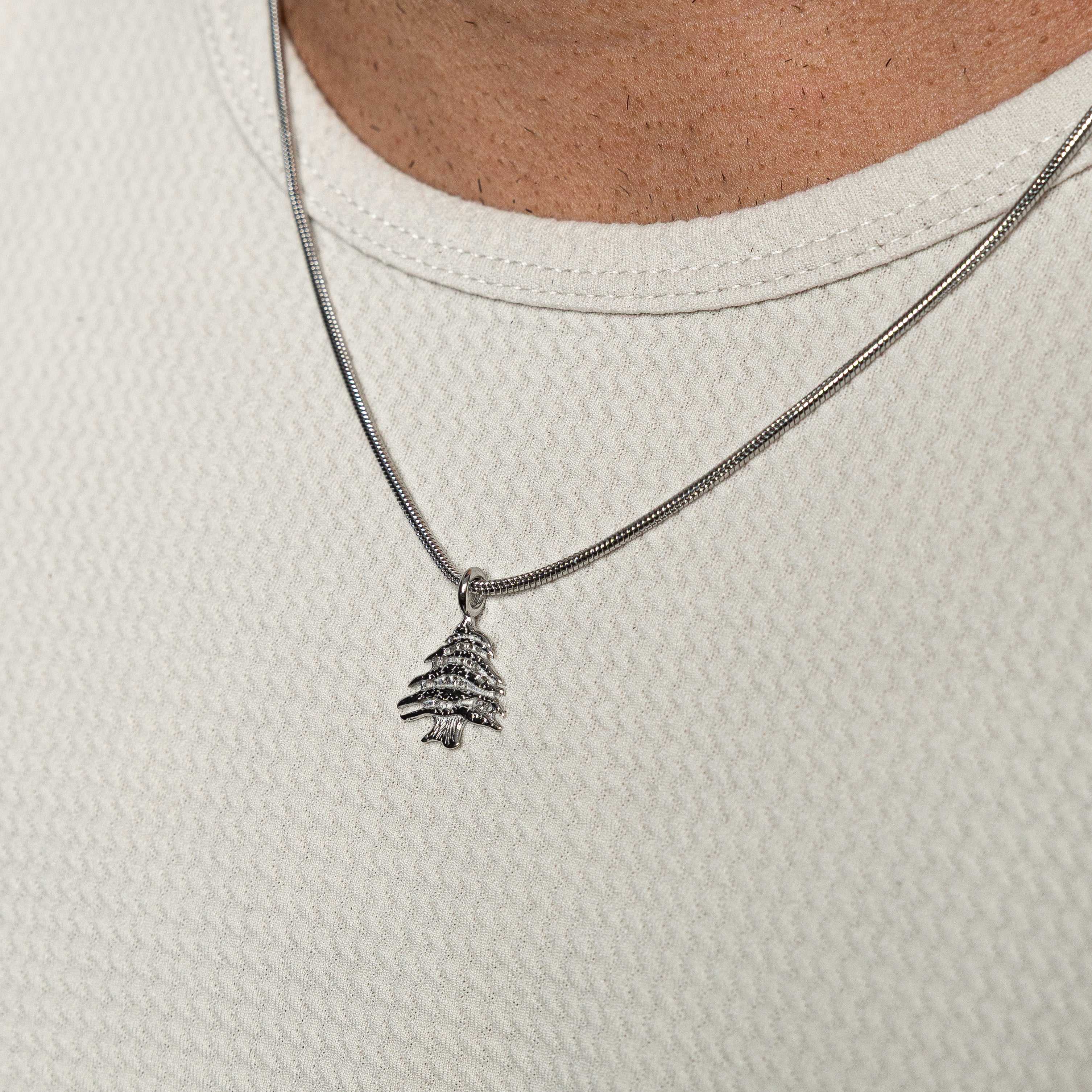 Lebanon Cedar Wood Necklace for Men