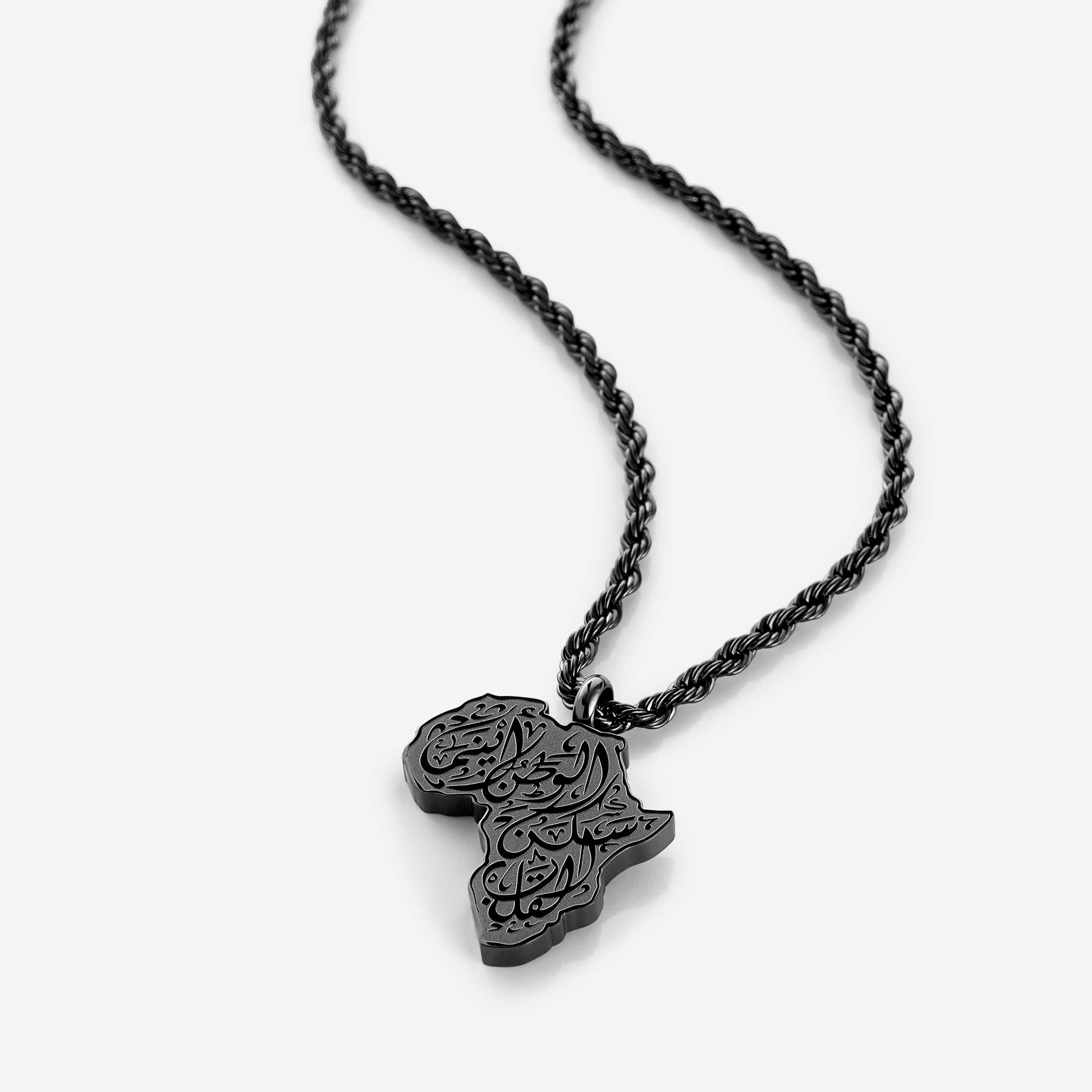 Men's 'Home' Map Pendant Necklace