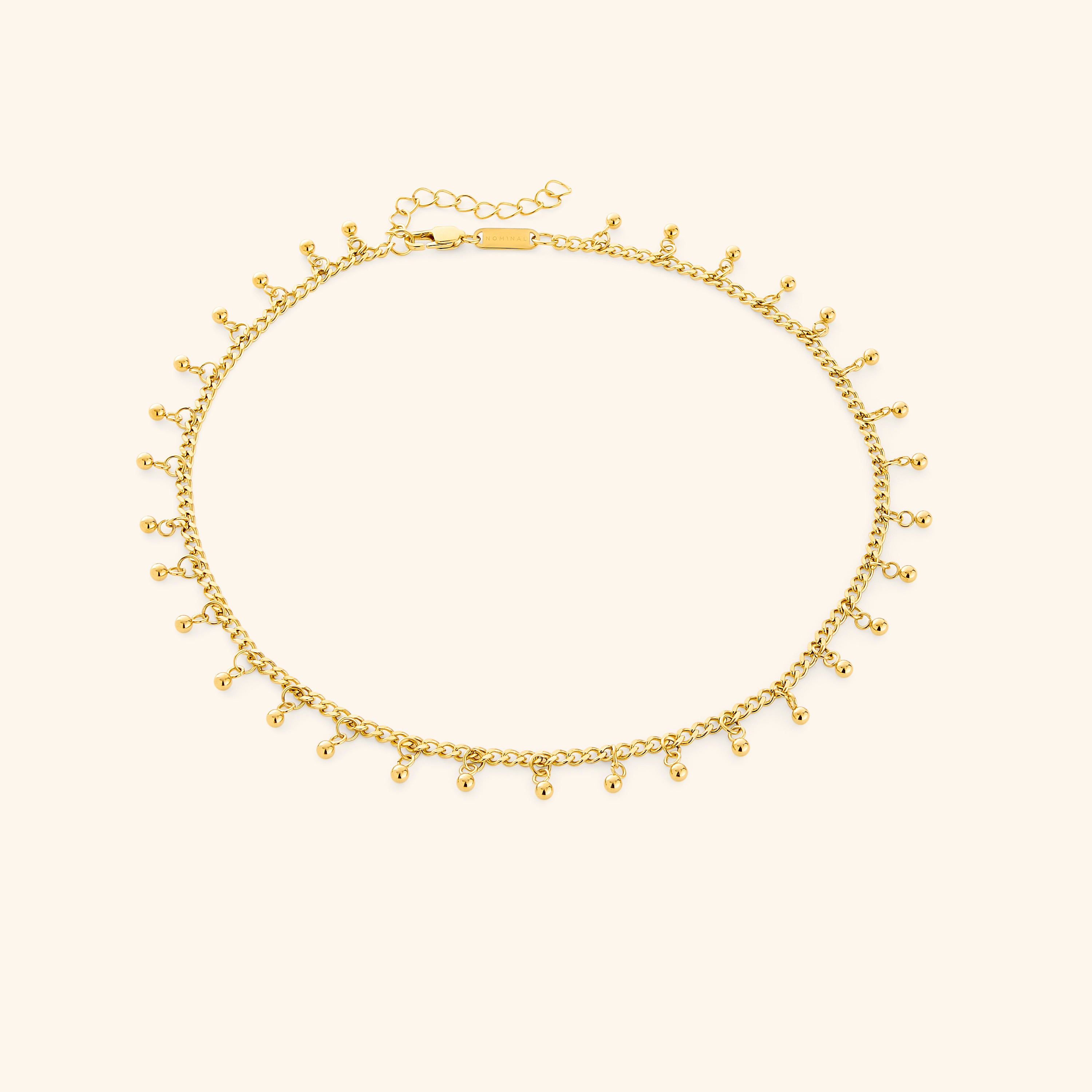 Dotted Drop Choker Necklace