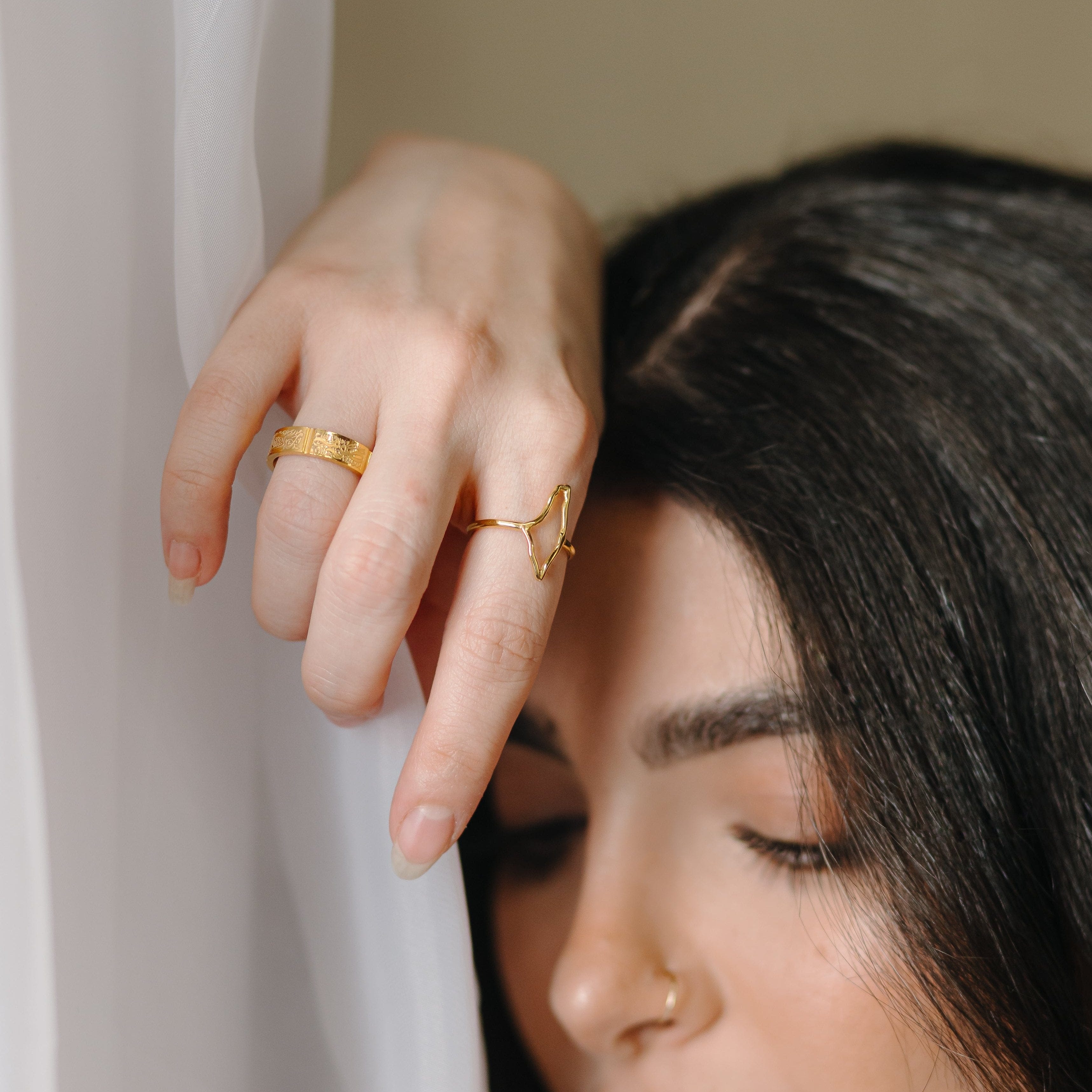 Solid Silver Palestine Ring