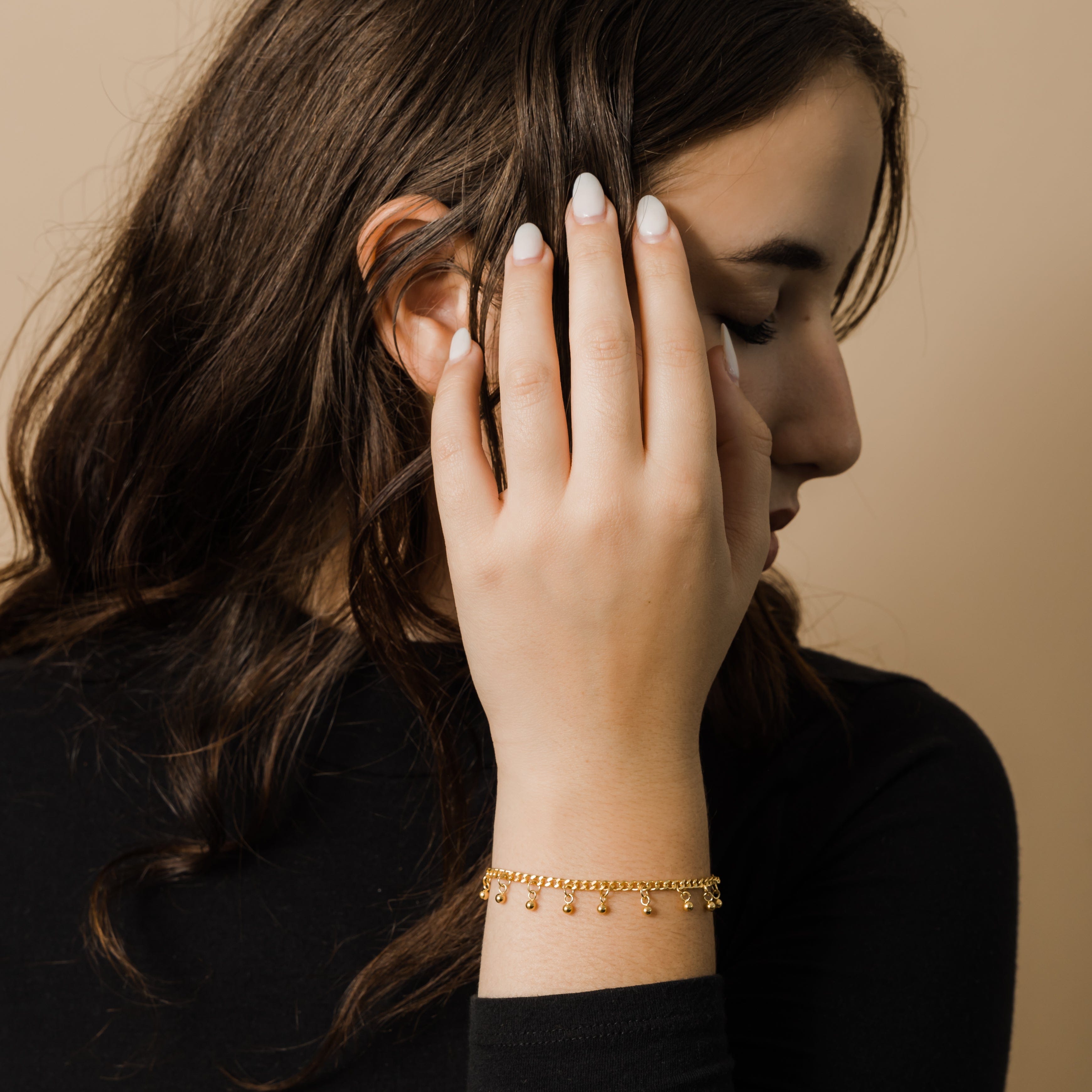 Dotted Drop Charm Bracelet
