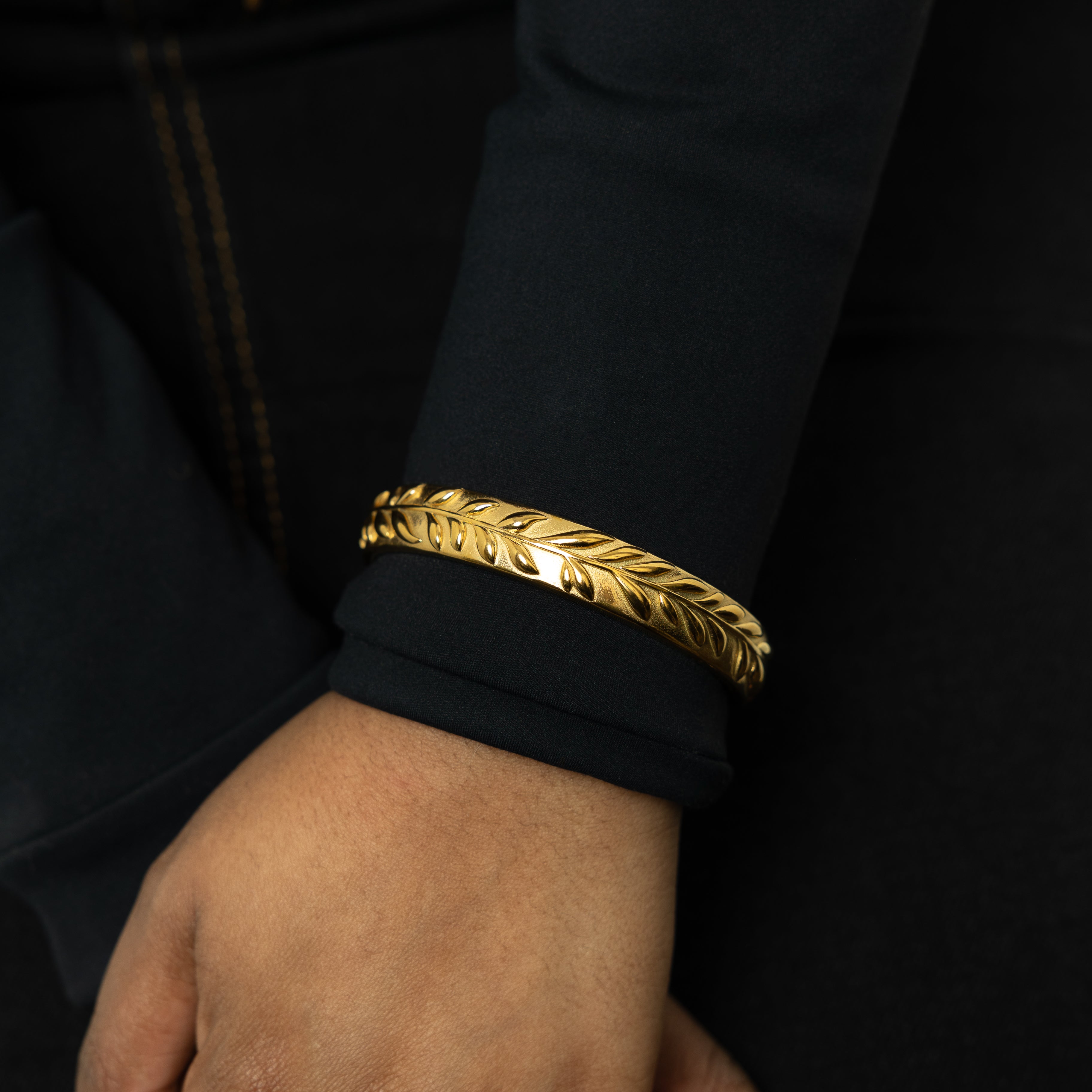 Roots of Strength Leather Cuff Bracelet
