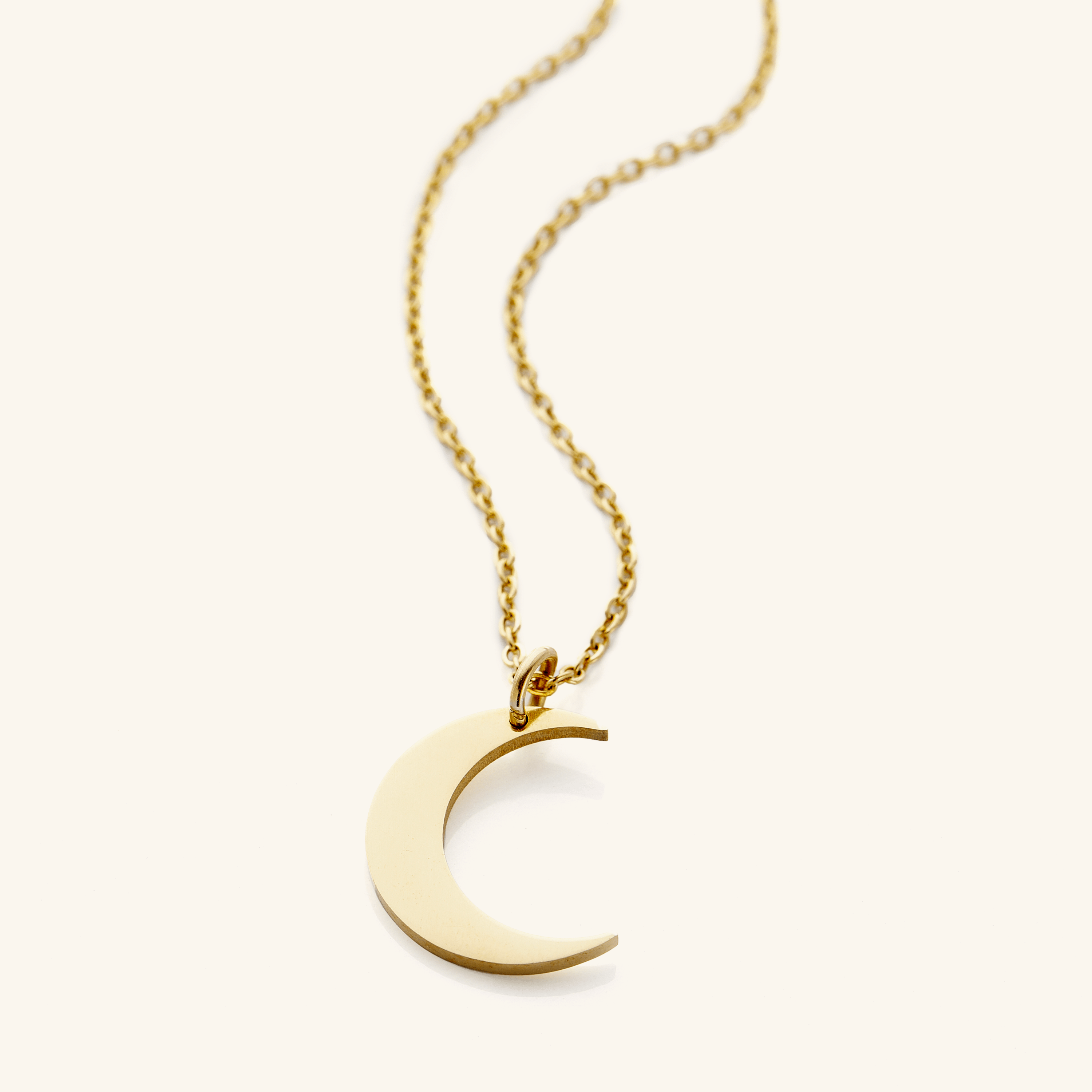 Stylish Crescent Moon Pendant Necklace