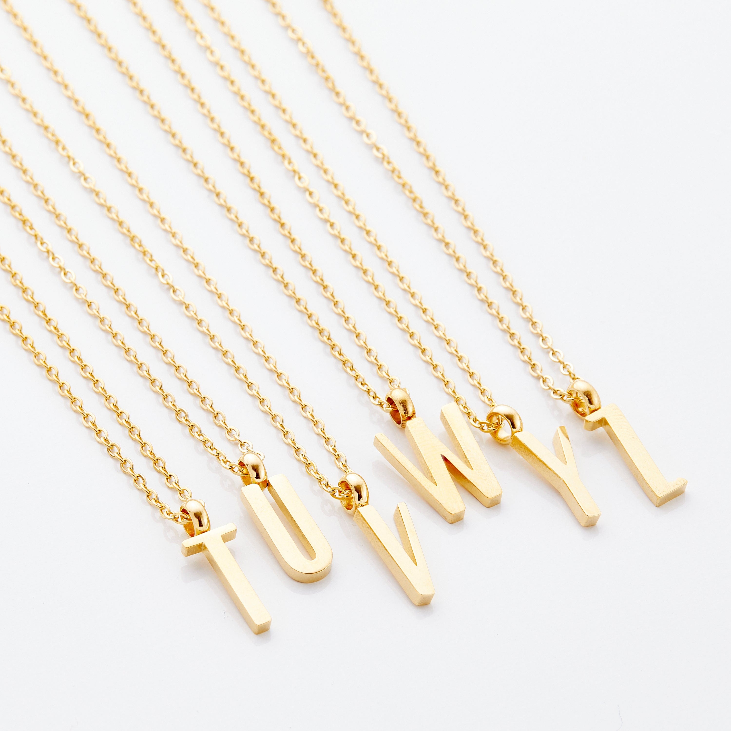 Personalized English Letter Pendant Necklace