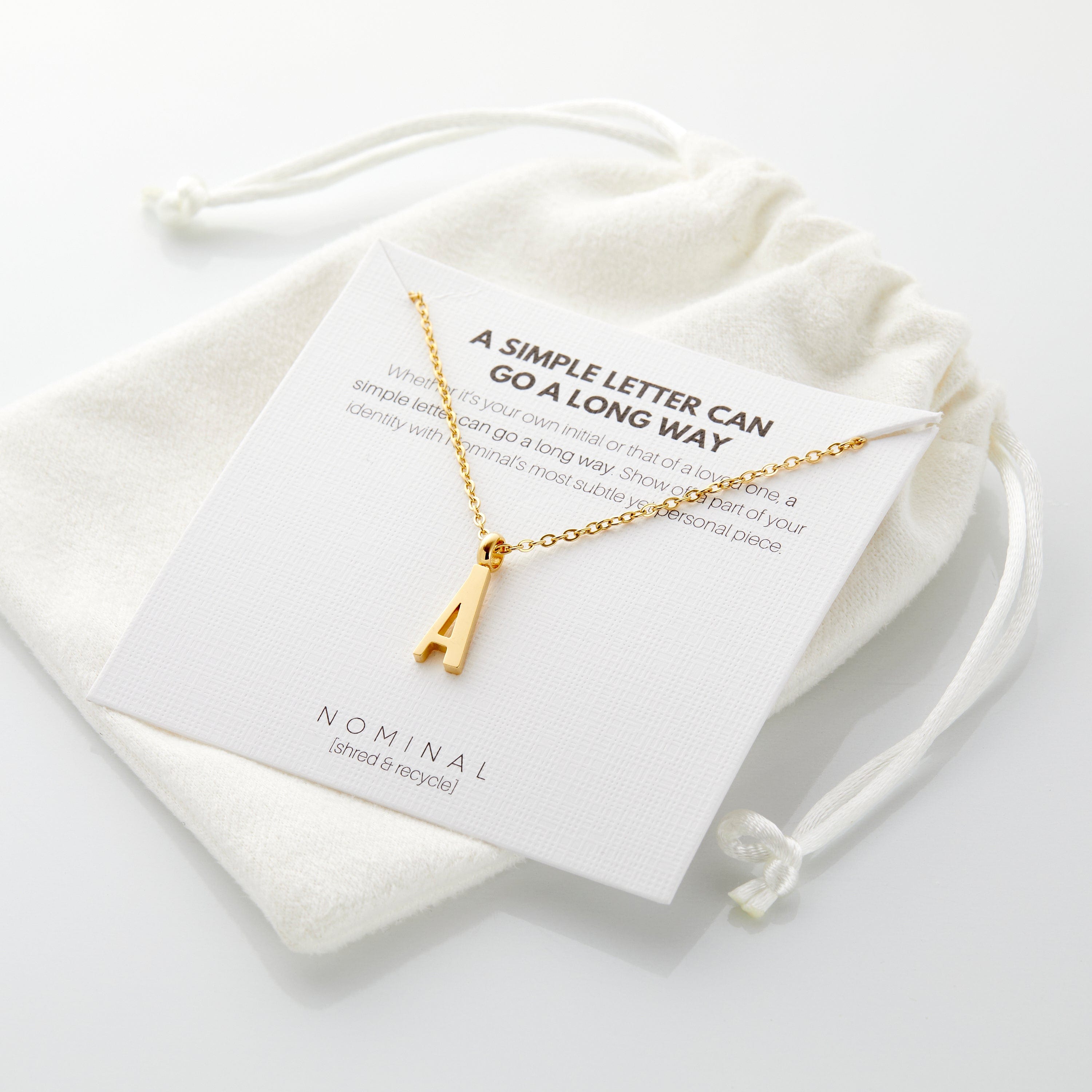 Personalized English Letter Pendant Necklace