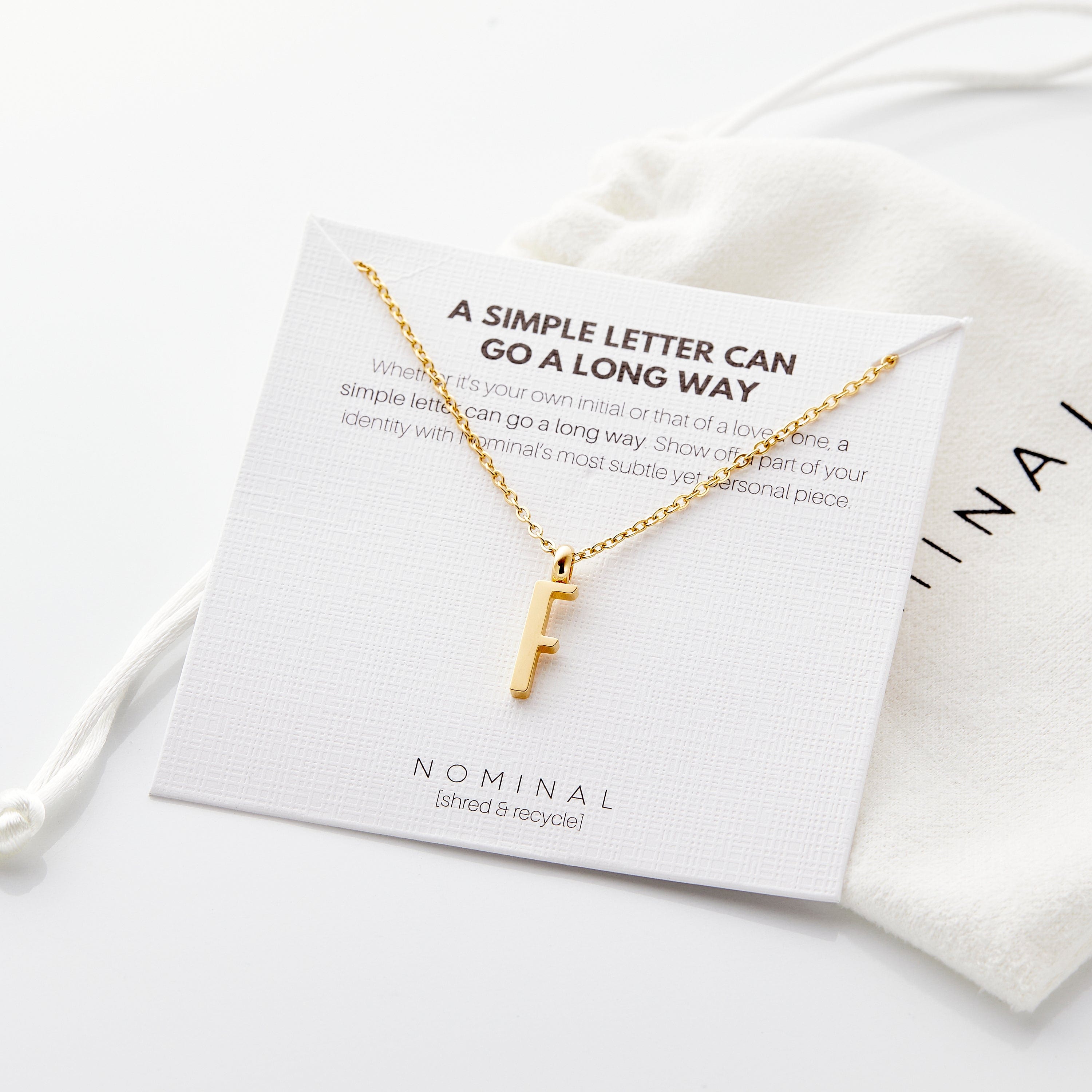 Personalized English Letter Pendant Necklace