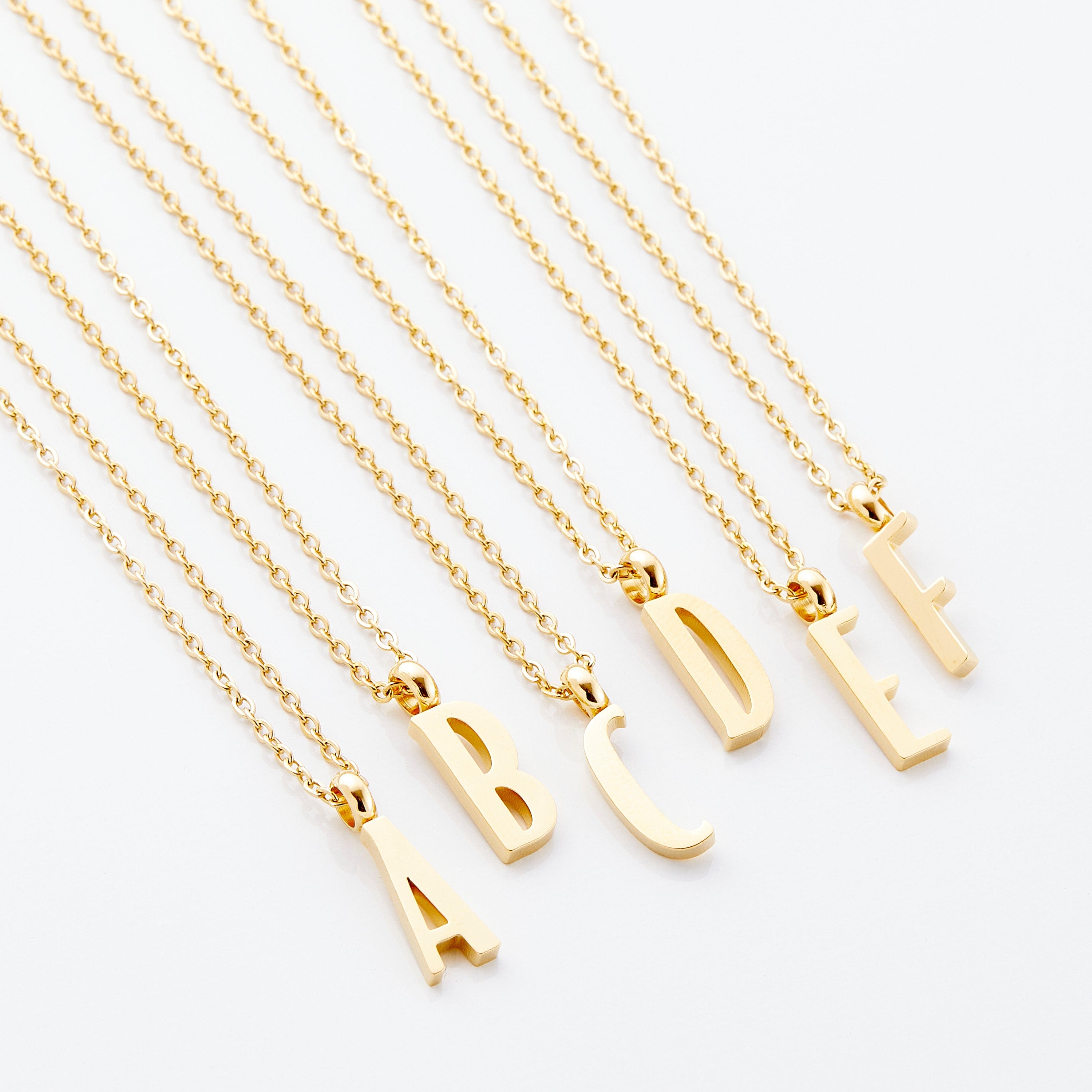 Personalized English Letter Pendant Necklace
