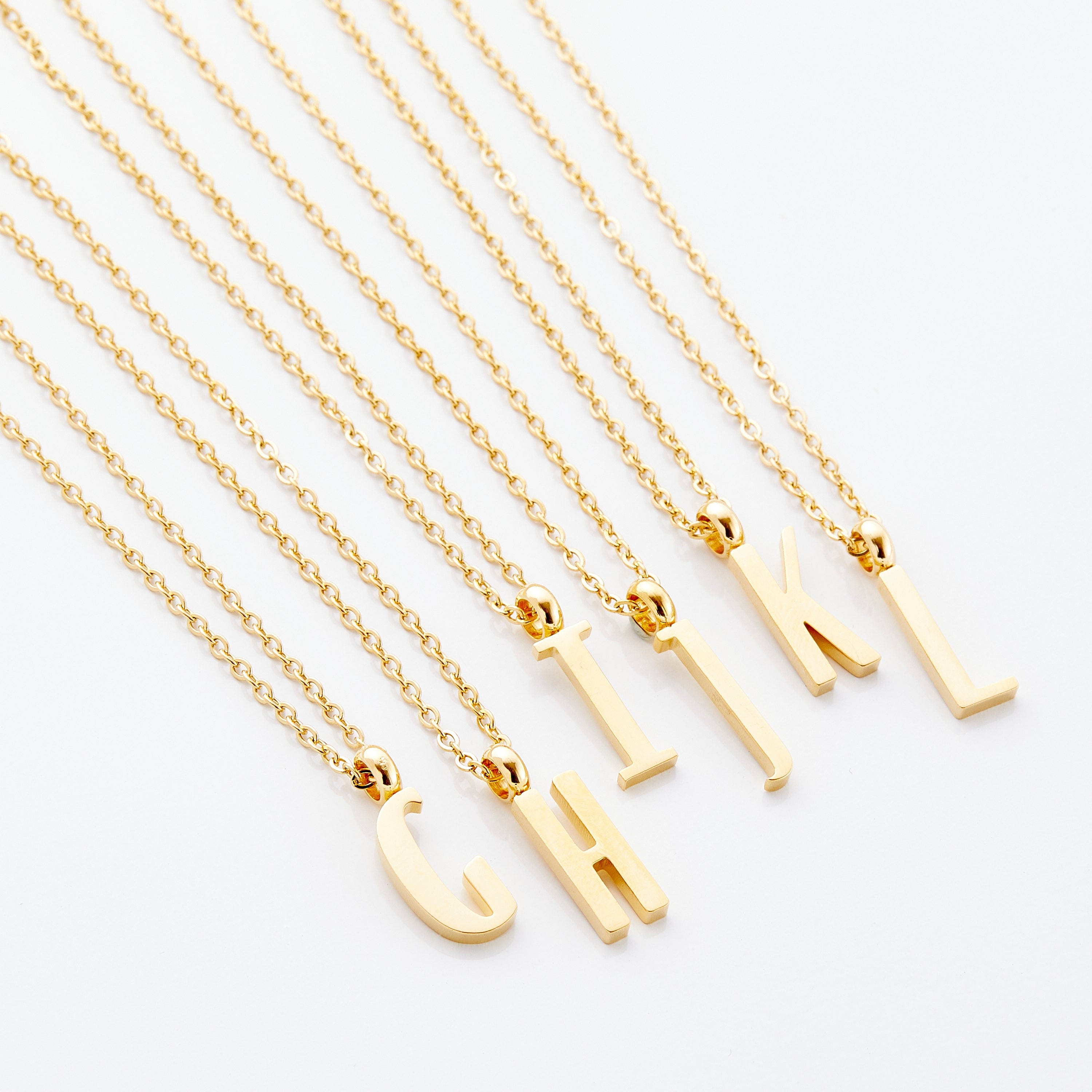 Personalized English Letter Pendant Necklace