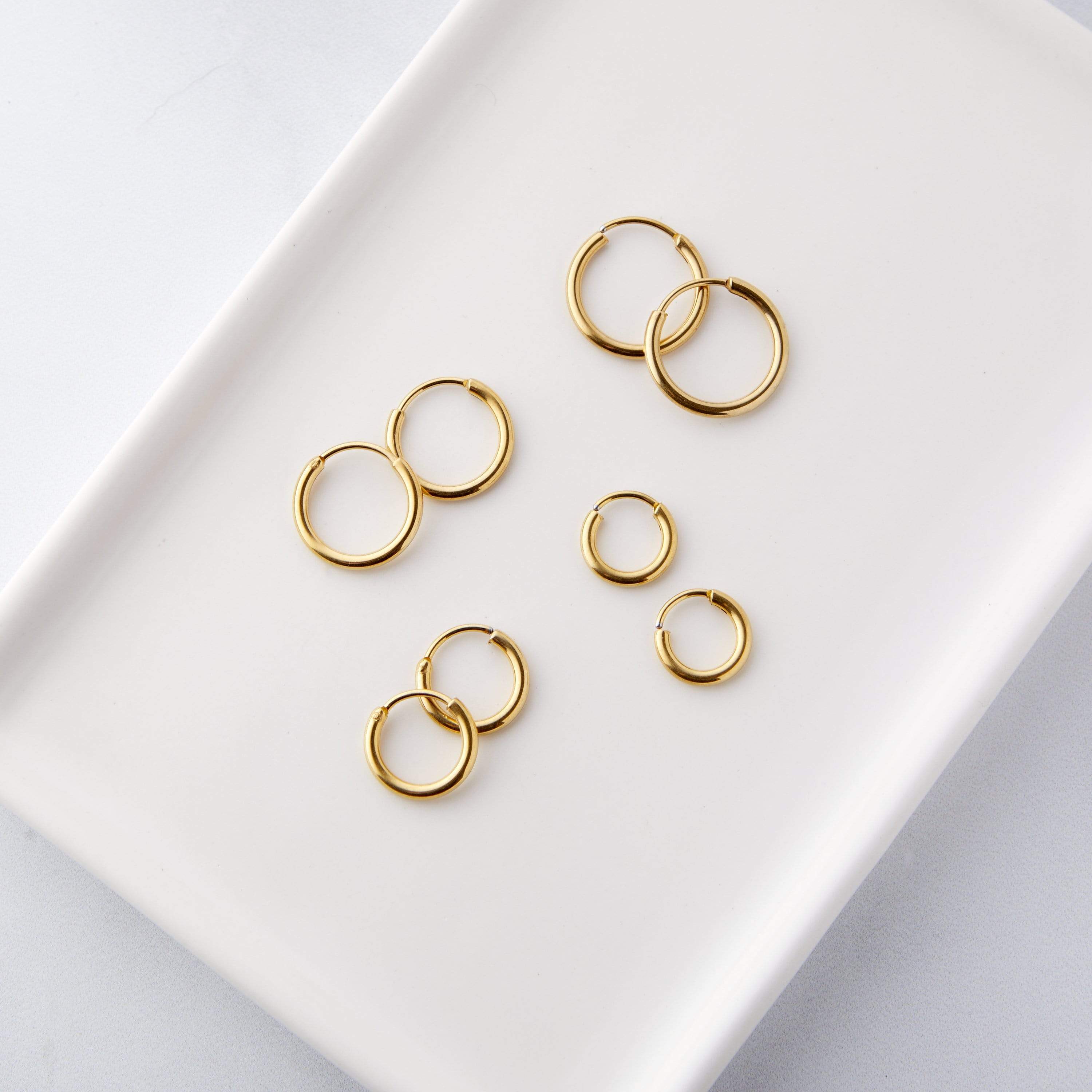 Tiny Hoop Earrings Set - Dainty & Stylish