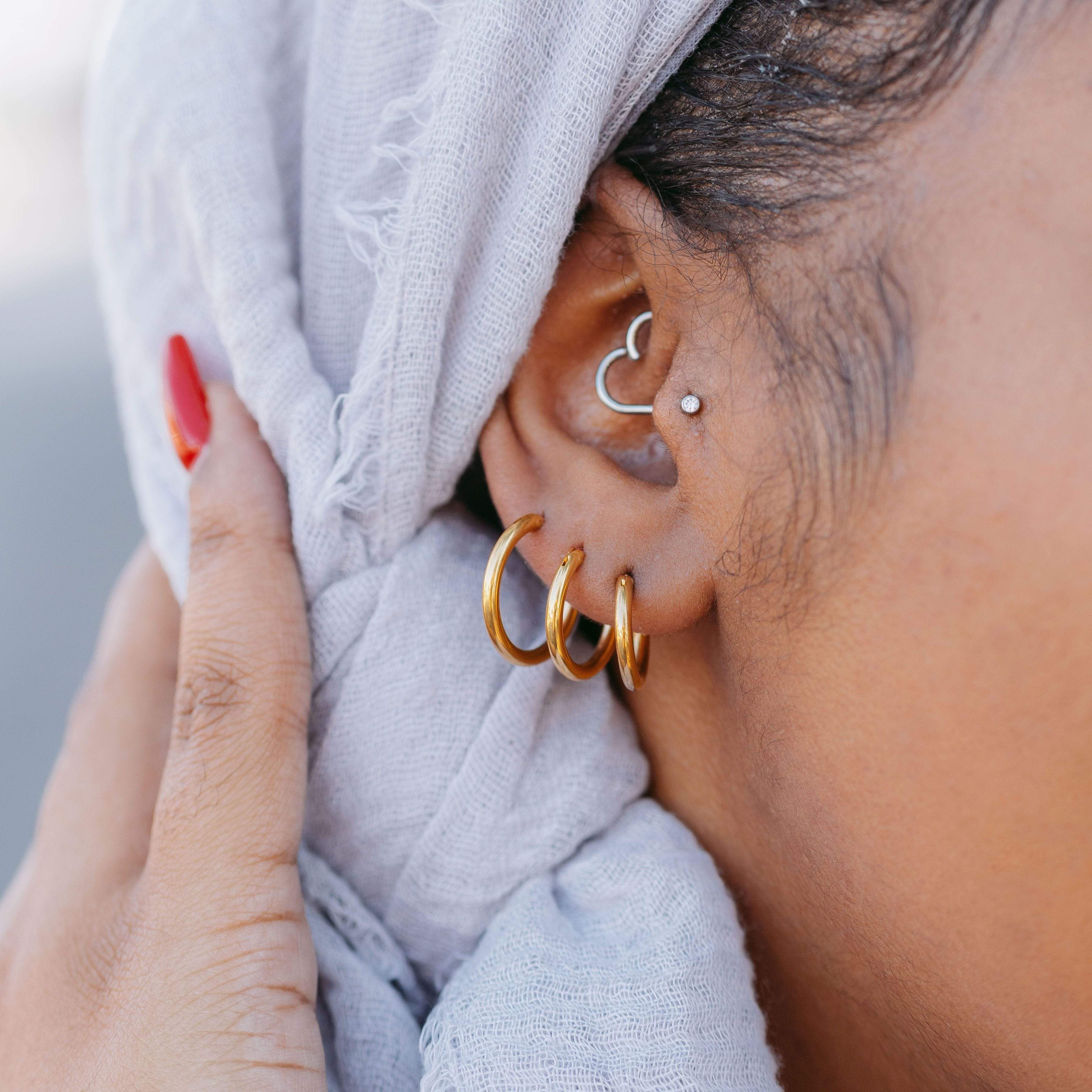 Tiny Hoop Earrings Set - Dainty & Stylish