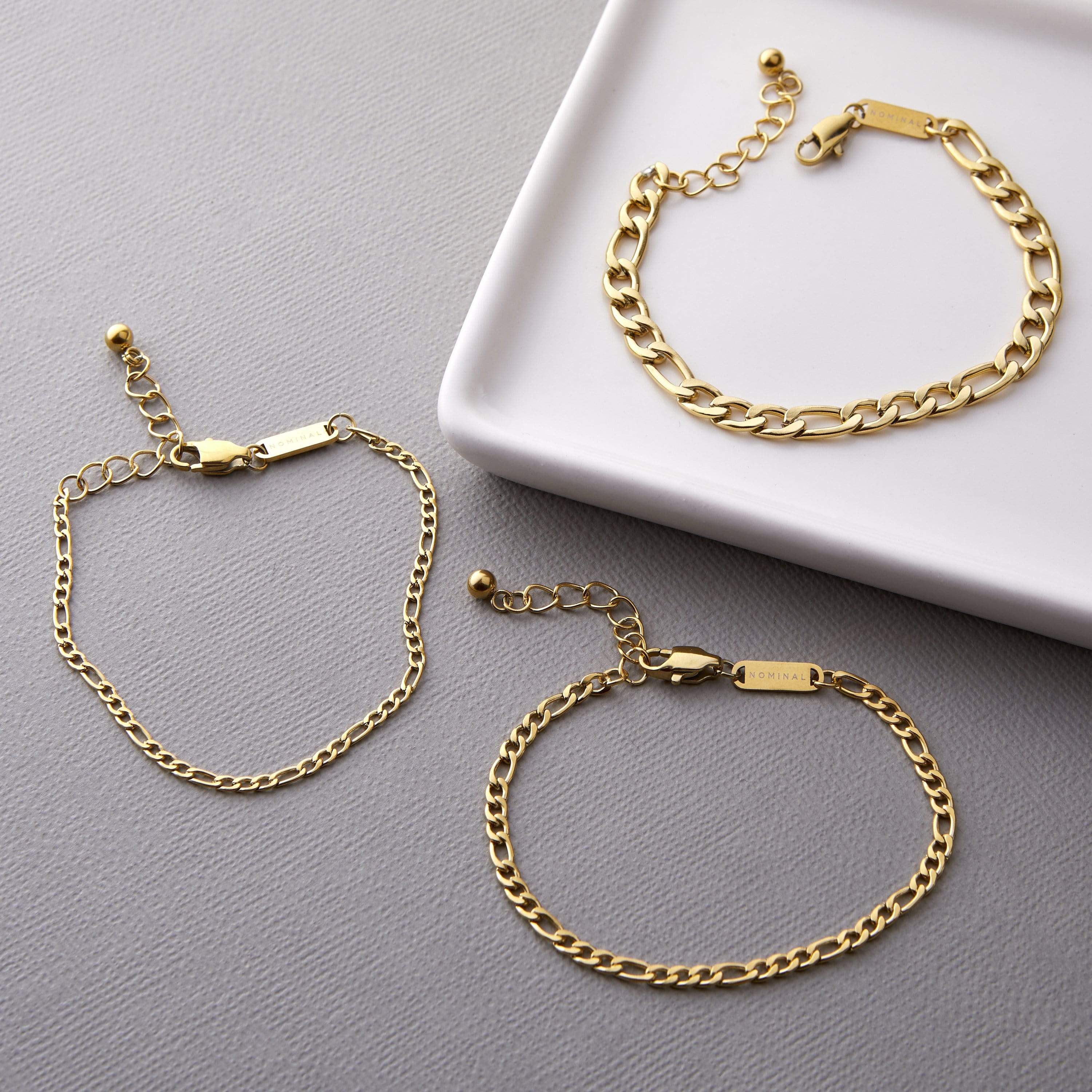 Stylish Figaro Chain Bracelet for Men & Women