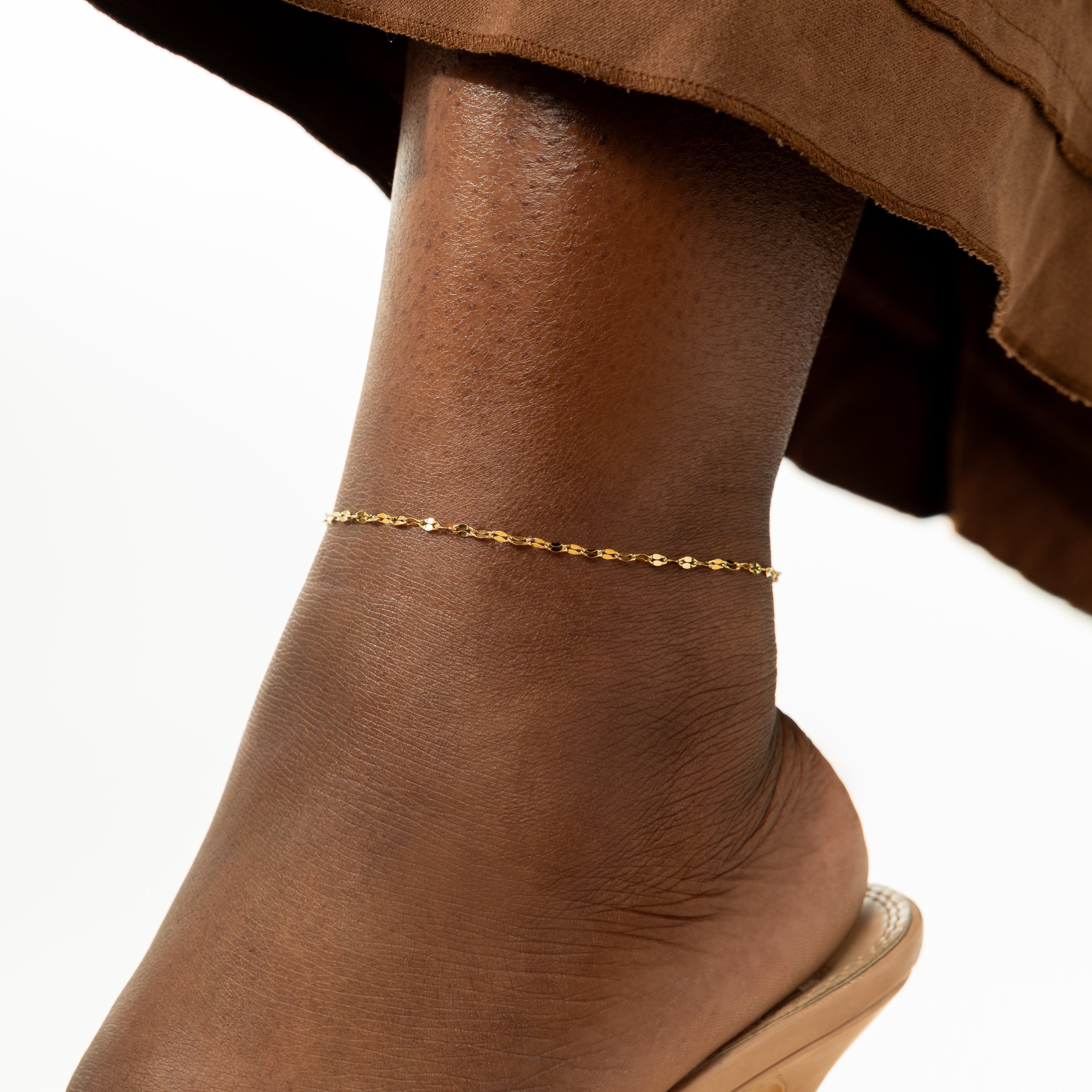 Dainty Flutter Chain Anklet for Women