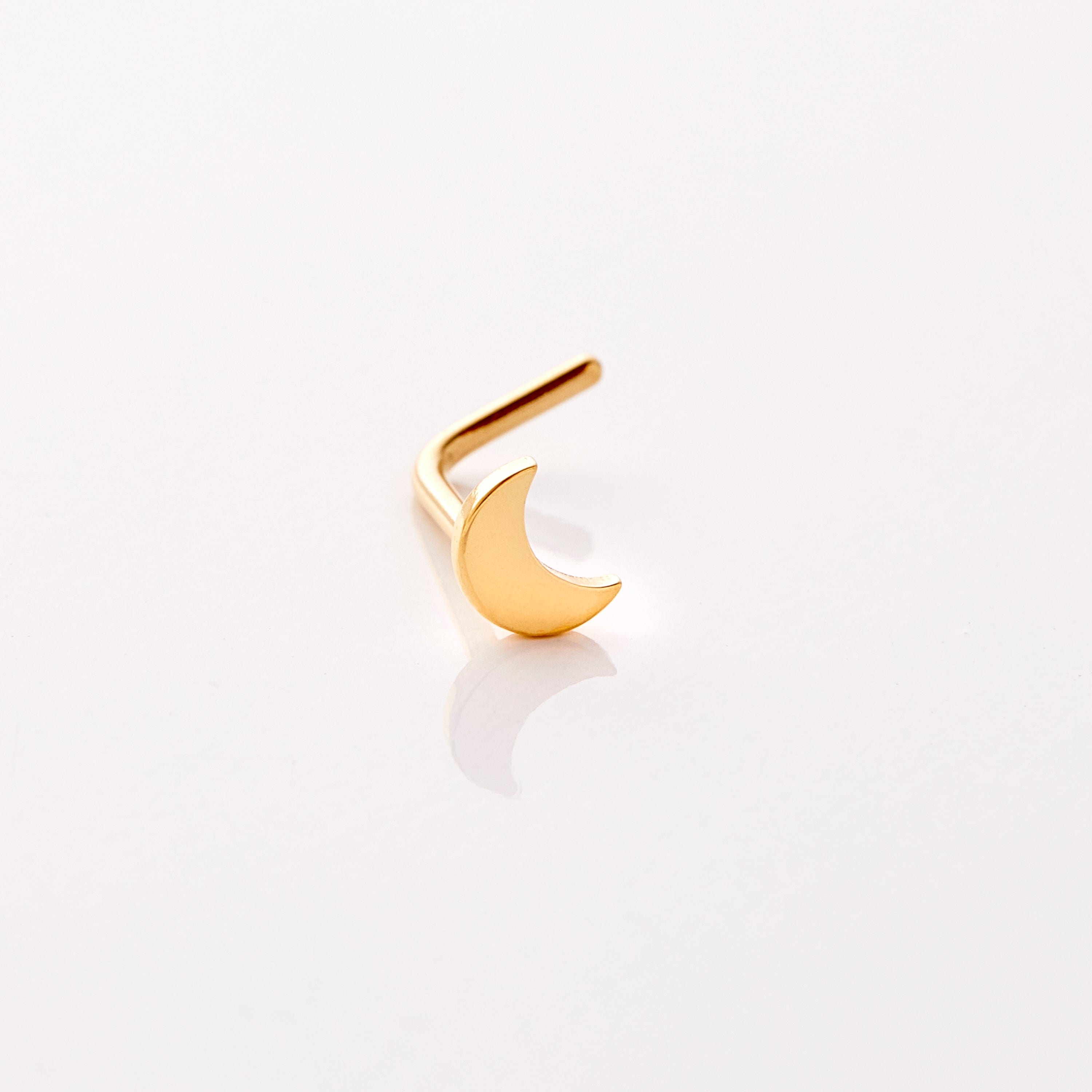 Stylish Crescent Stud Nose Ring