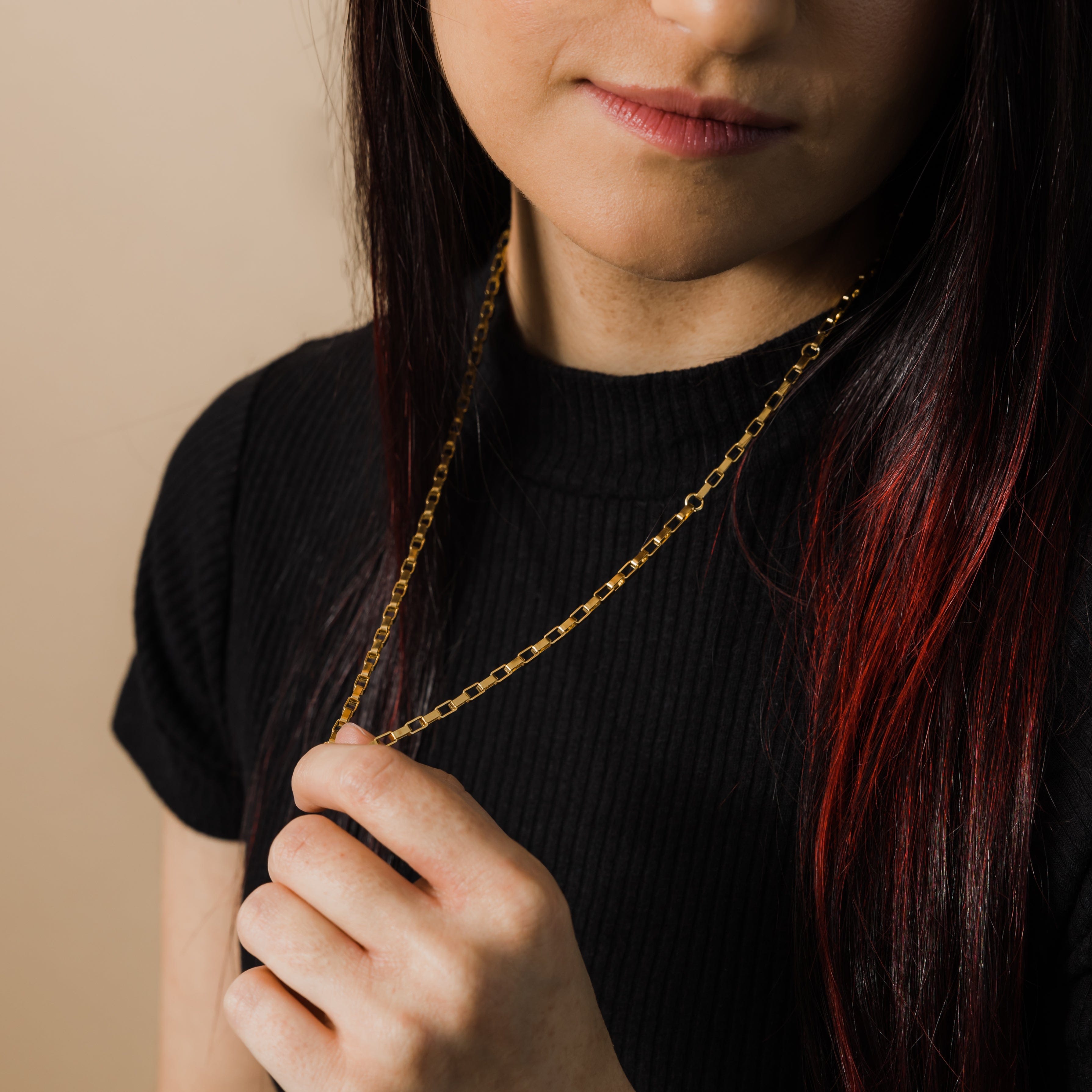 Stylish Block Chain Necklace for Everyday Wear