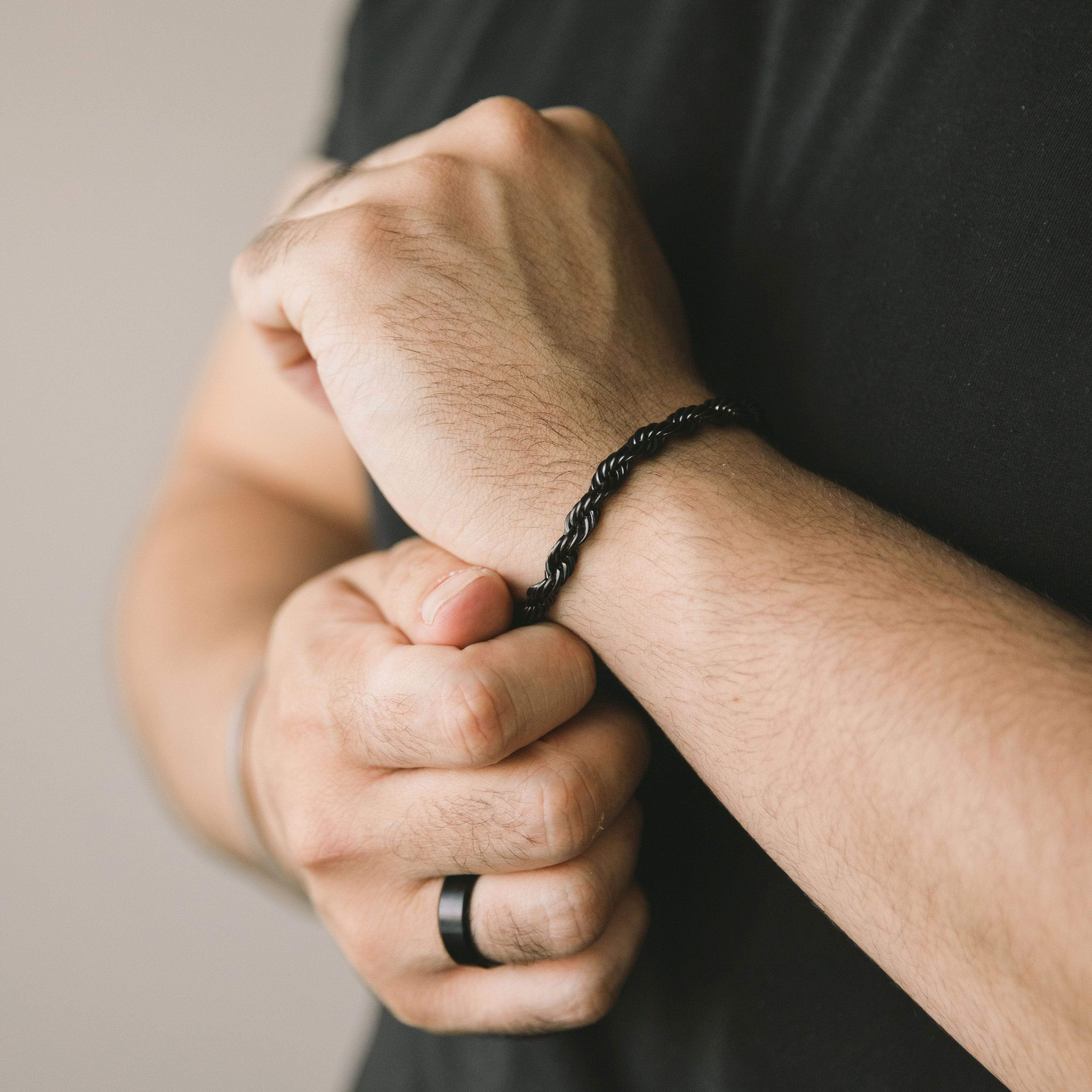 Men's Stainless Steel Rope Chain Bracelet