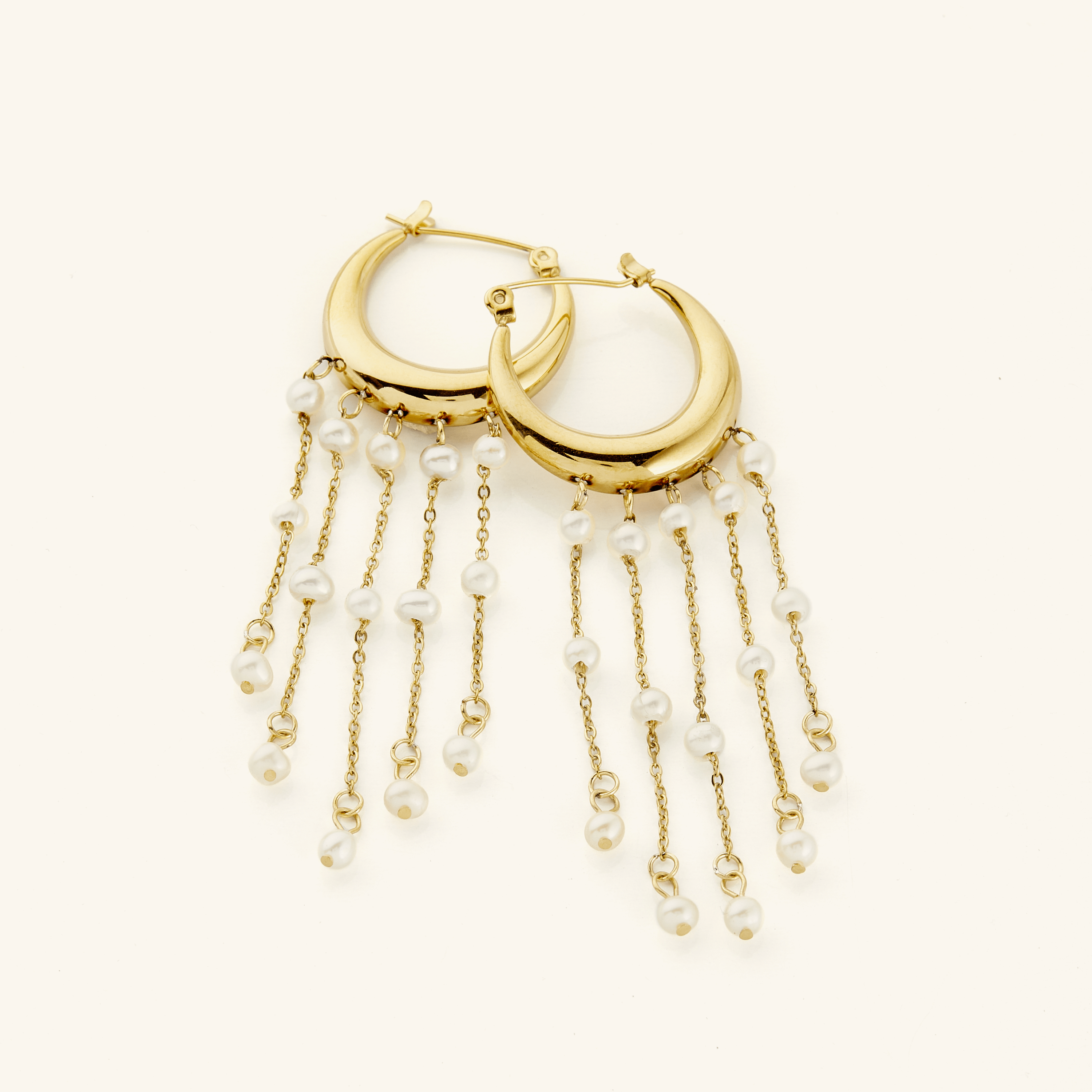 VELA x Nominal Pearl Hoop Earrings