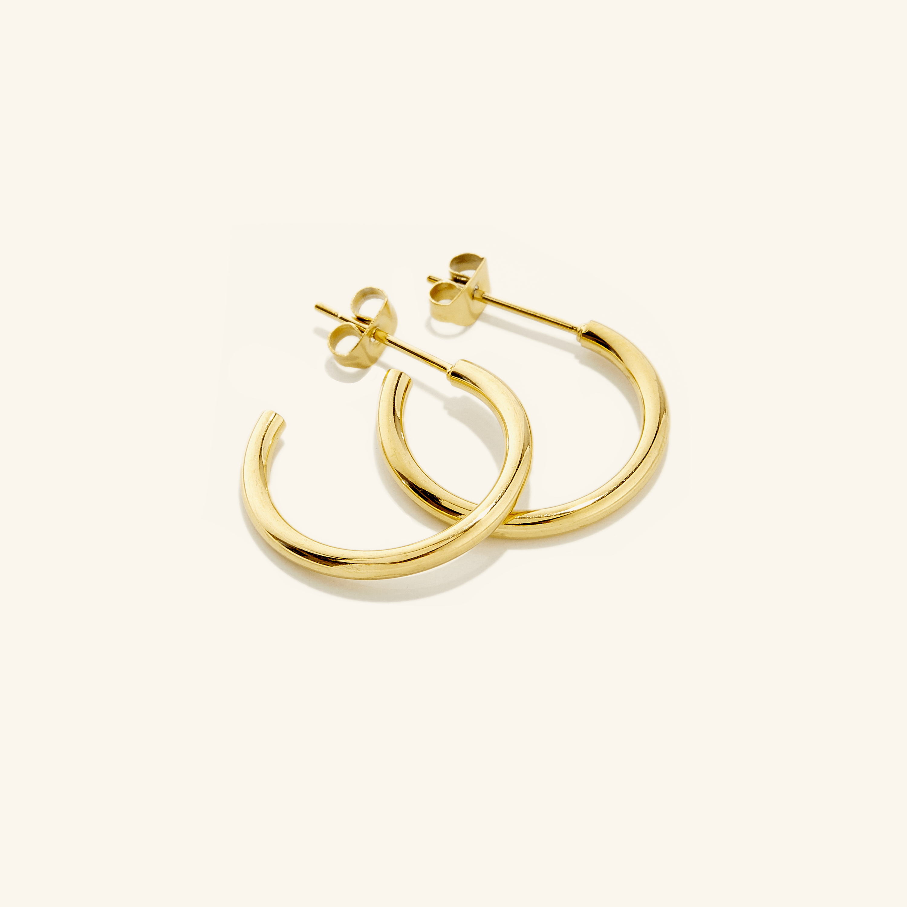 18mm Open Hoop Earrings for Everyday Wear
