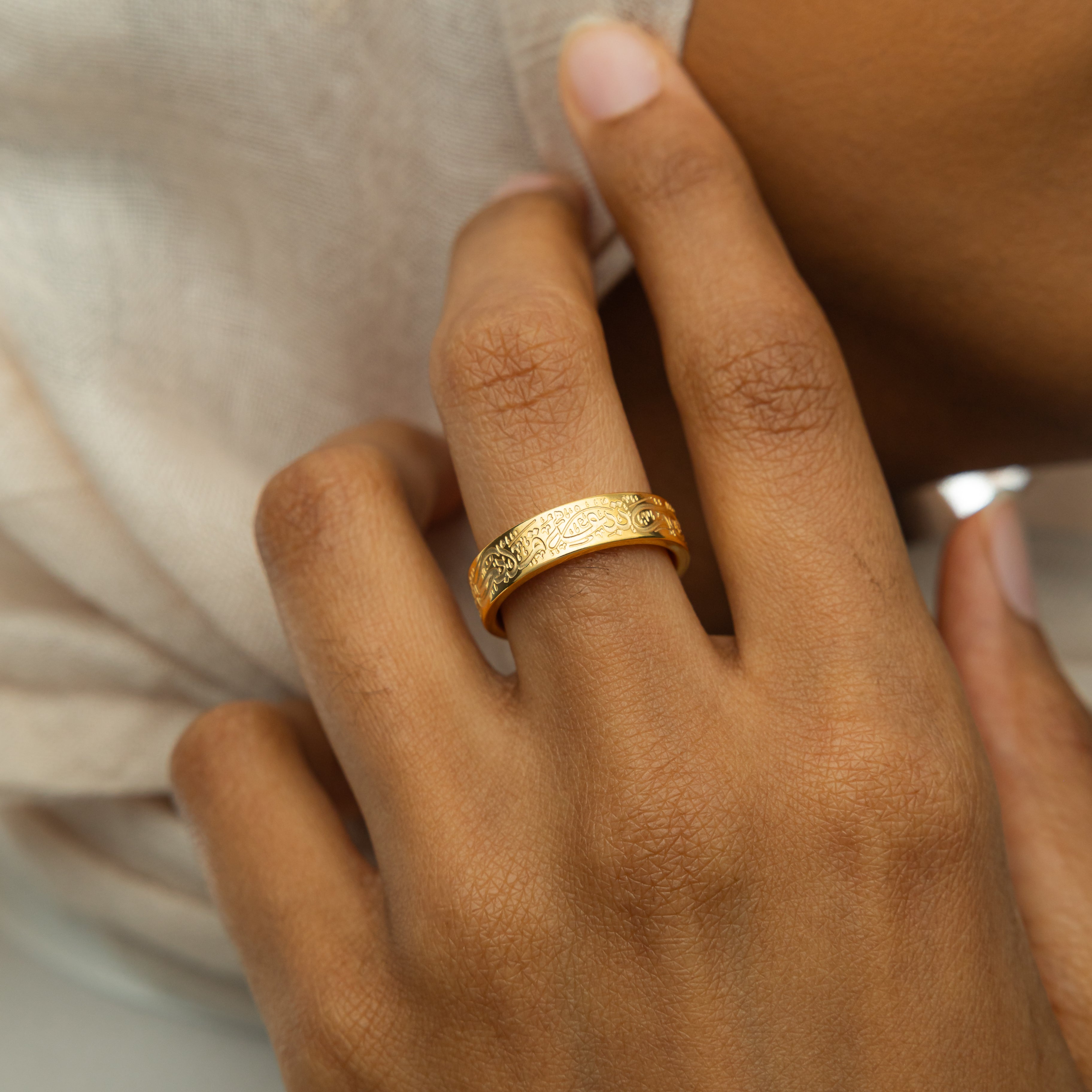 Rumi Inspired 'Follow Your Heart' Silver Ring
