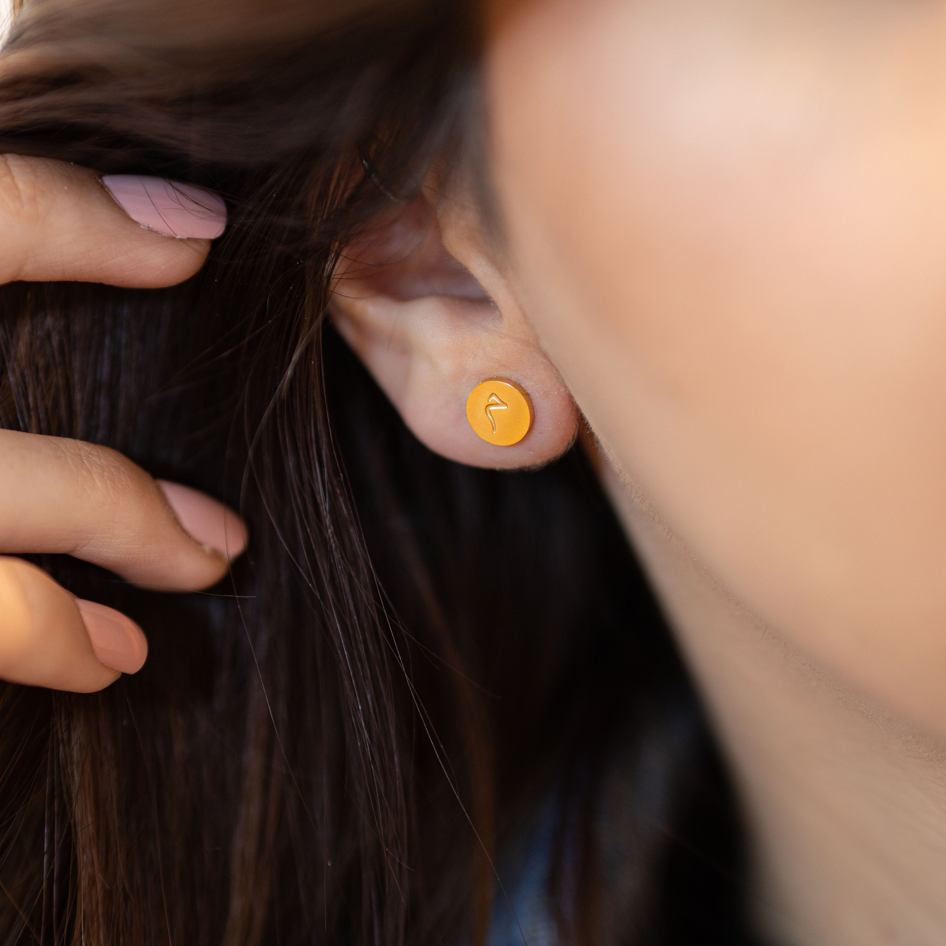 Elegant Arabic Script Earrings for Women