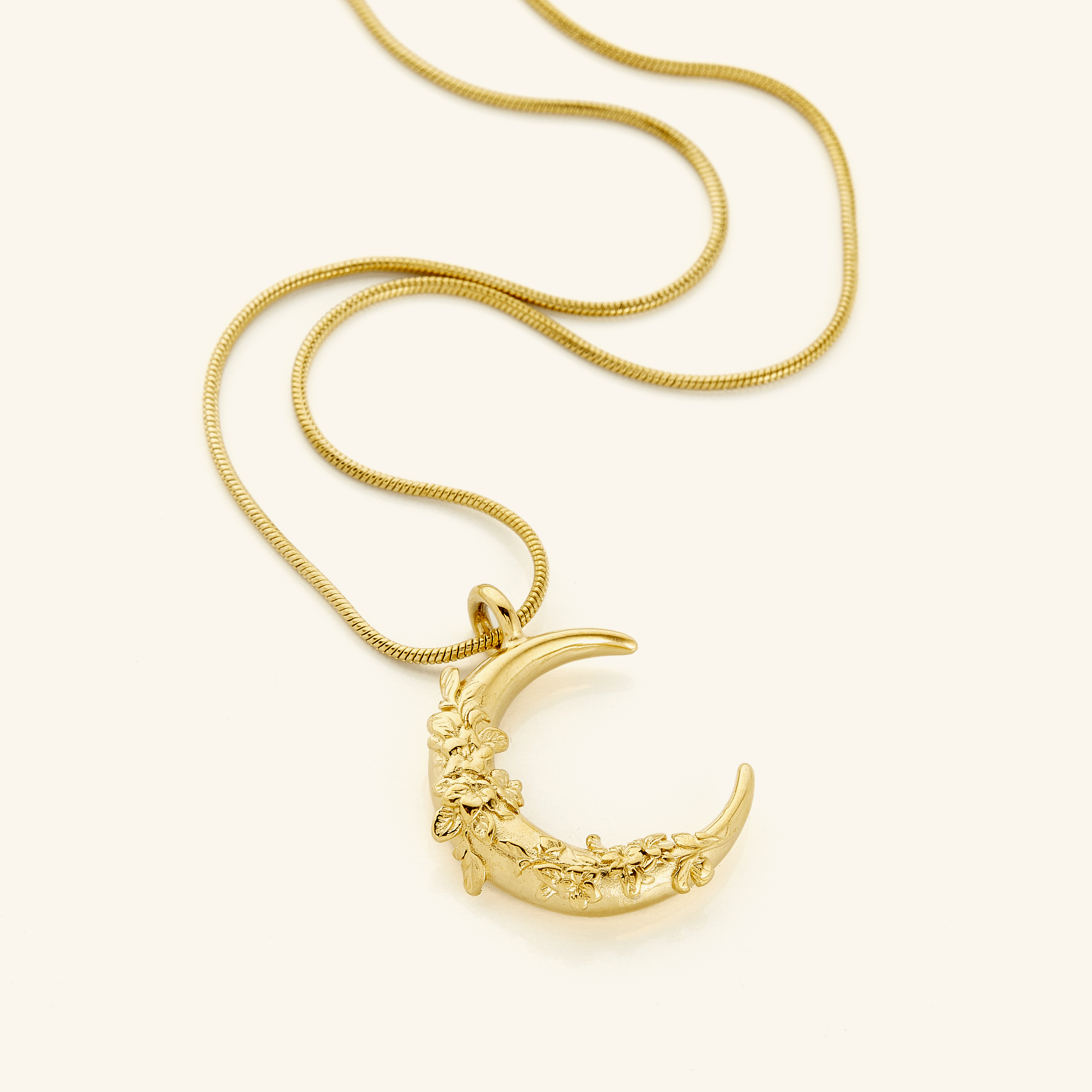 VELA x Nominal Jasmine Crescent Pendant Necklace