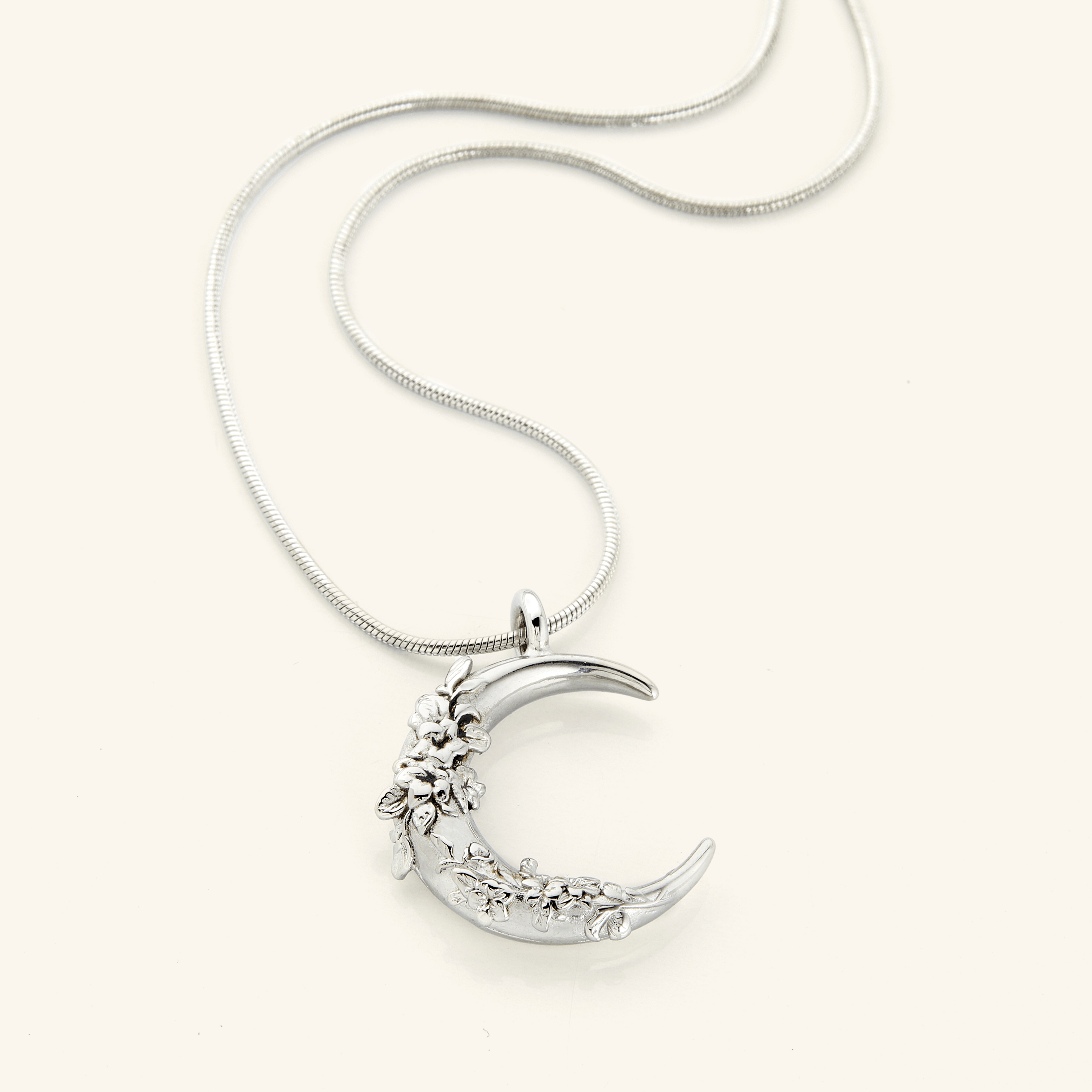 VELA x Nominal Jasmine Crescent Pendant Necklace