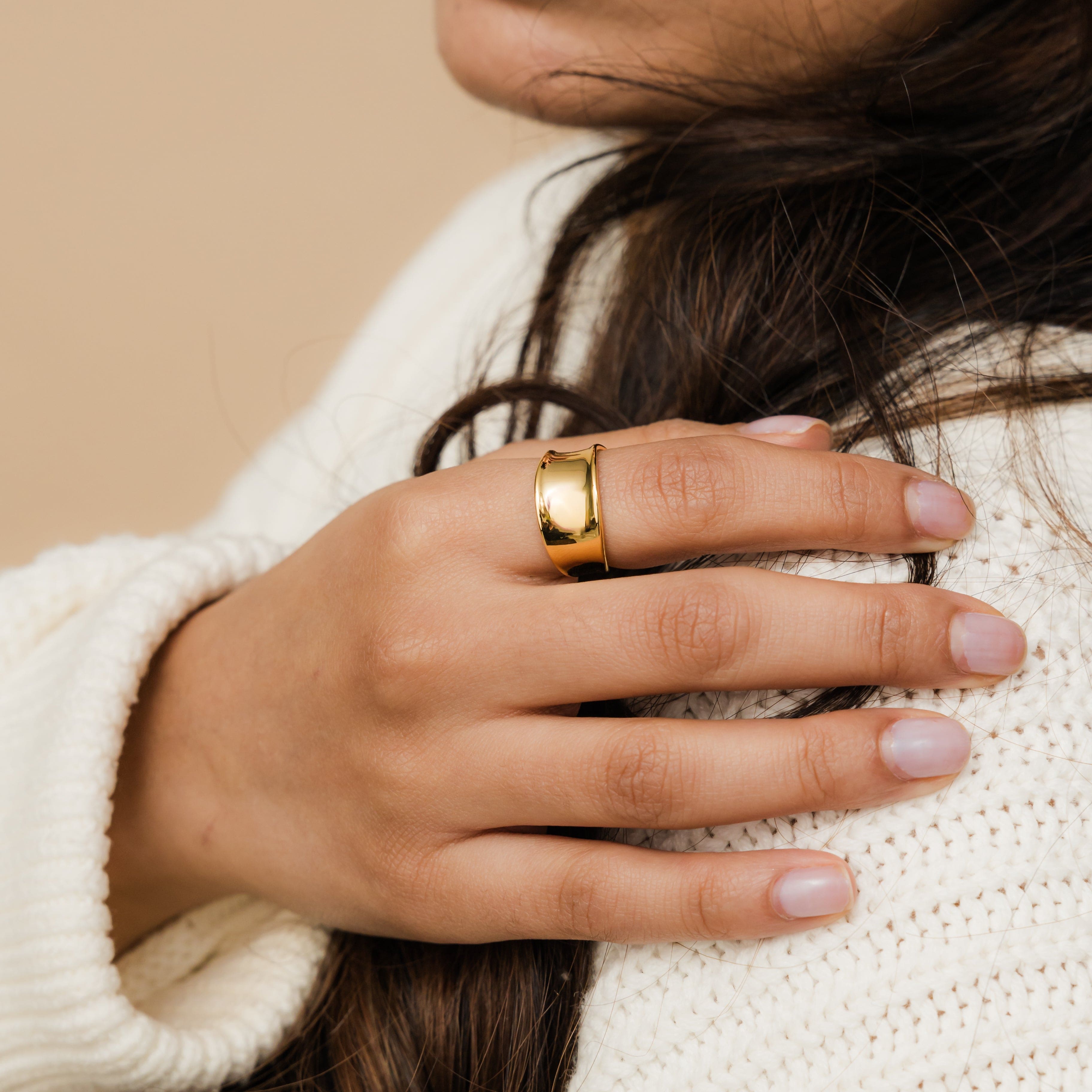 Chunky Silver Melt Ring for Stacking