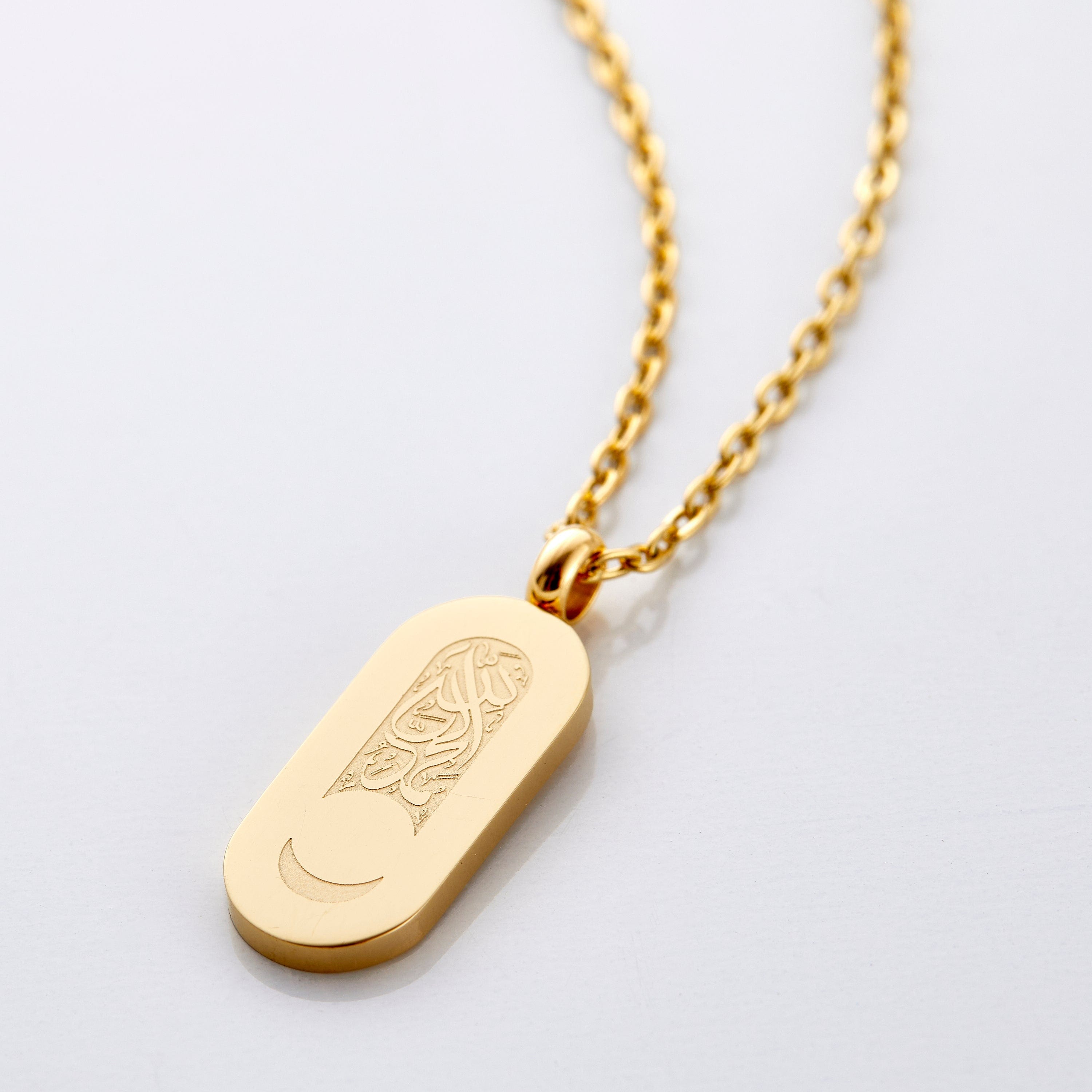 Elegant Moon Necklace for Women – Alhamdulillah Design