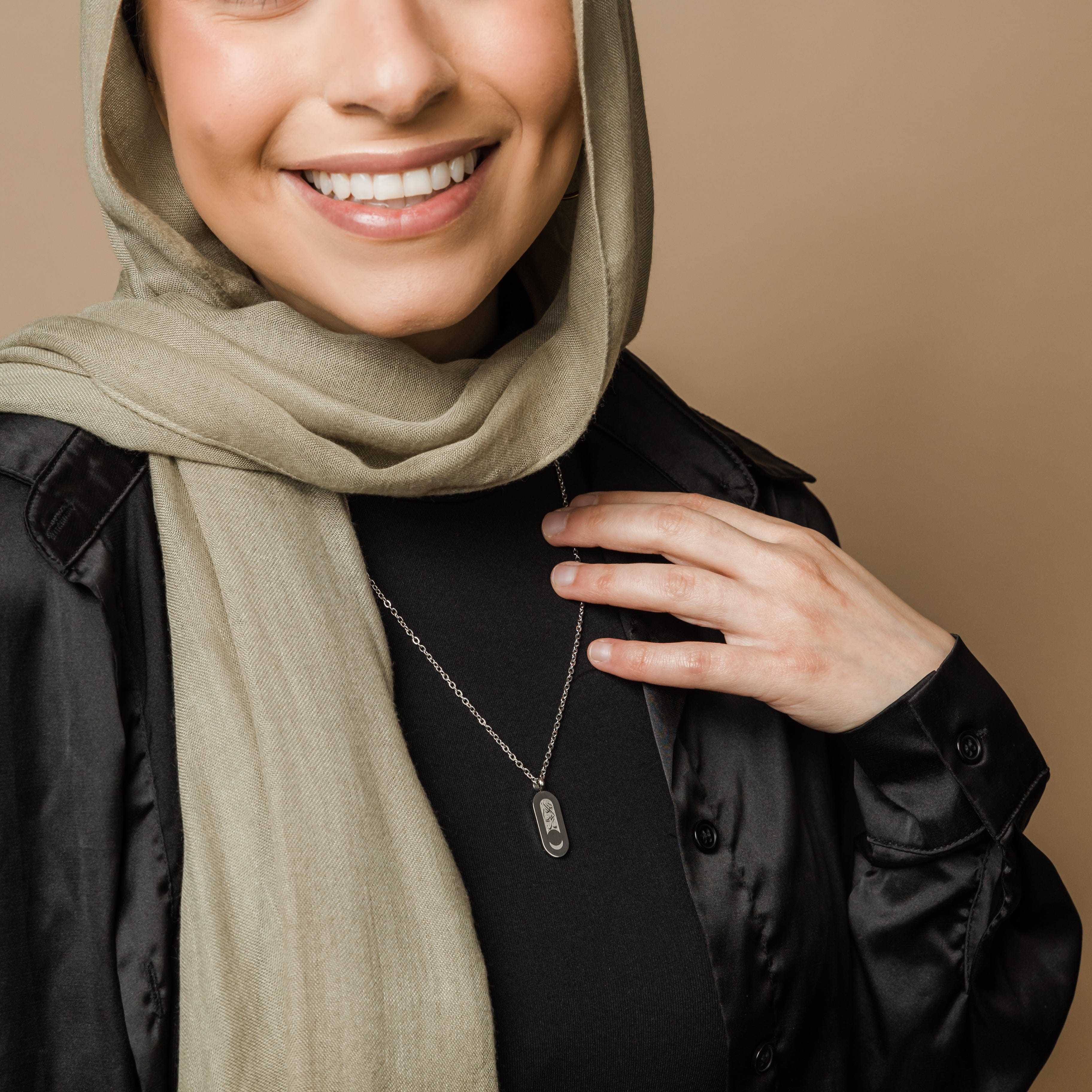 Elegant Moon Necklace for Women – Alhamdulillah Design