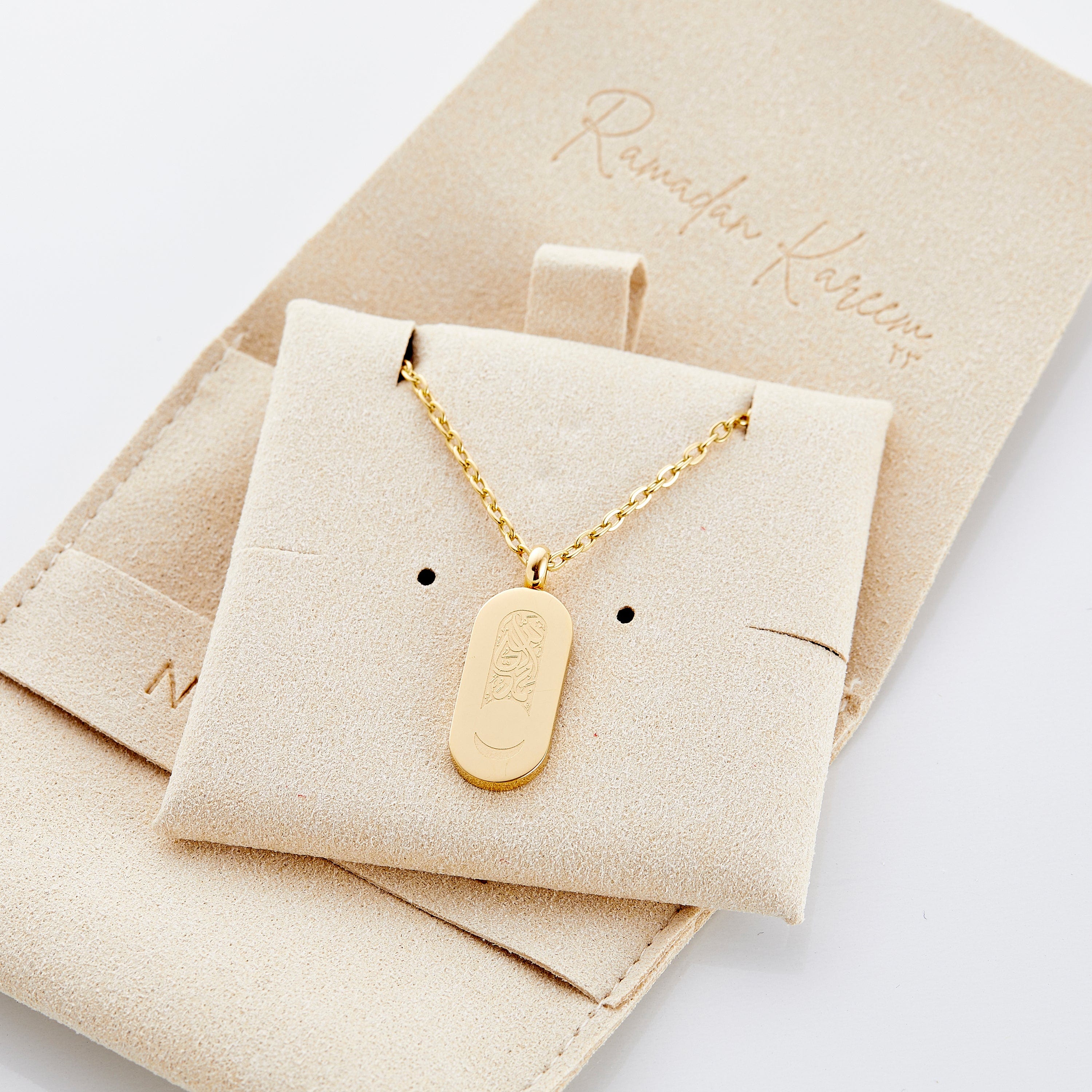 Elegant Moon Necklace for Women – Alhamdulillah Design