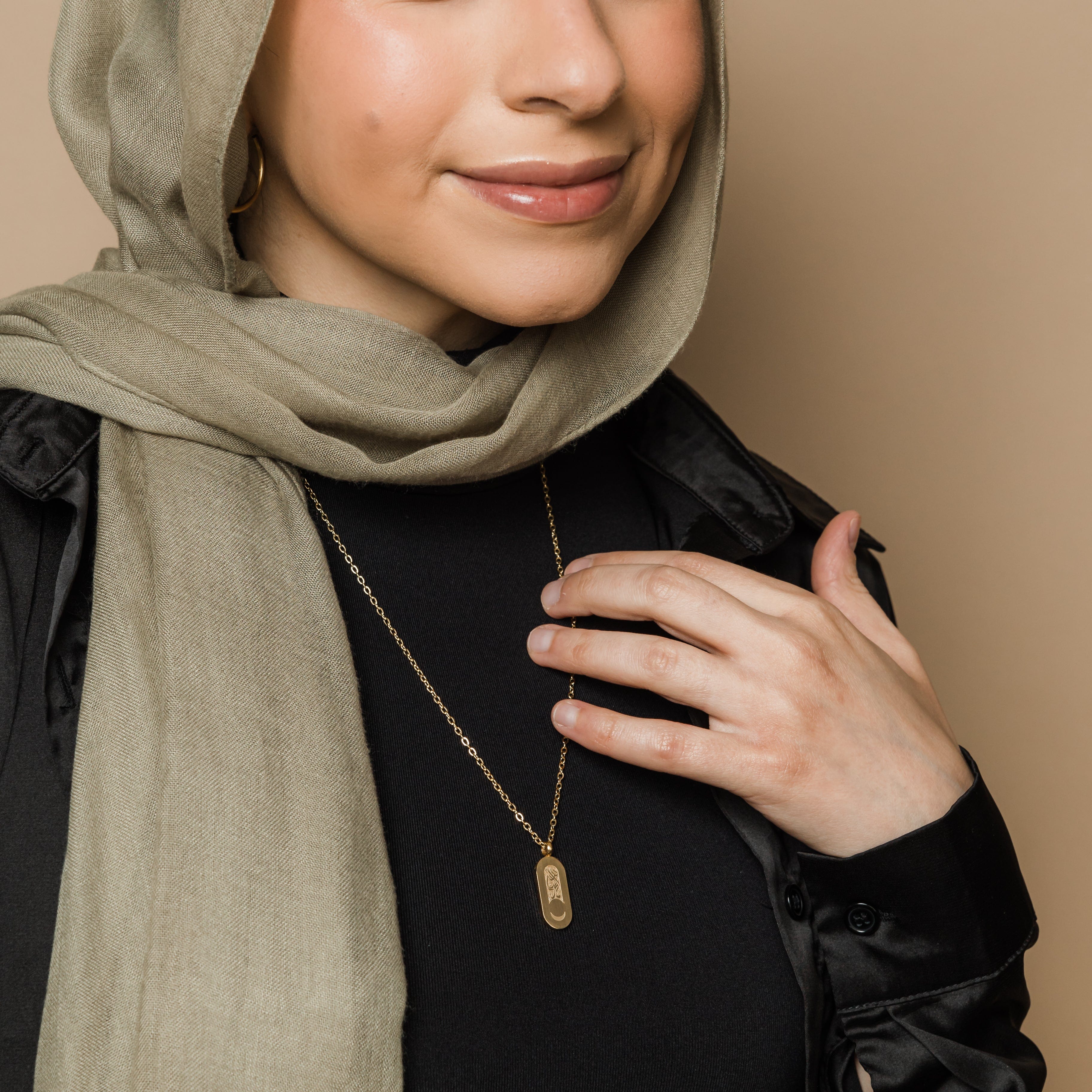 Elegant Moon Necklace for Women – Alhamdulillah Design