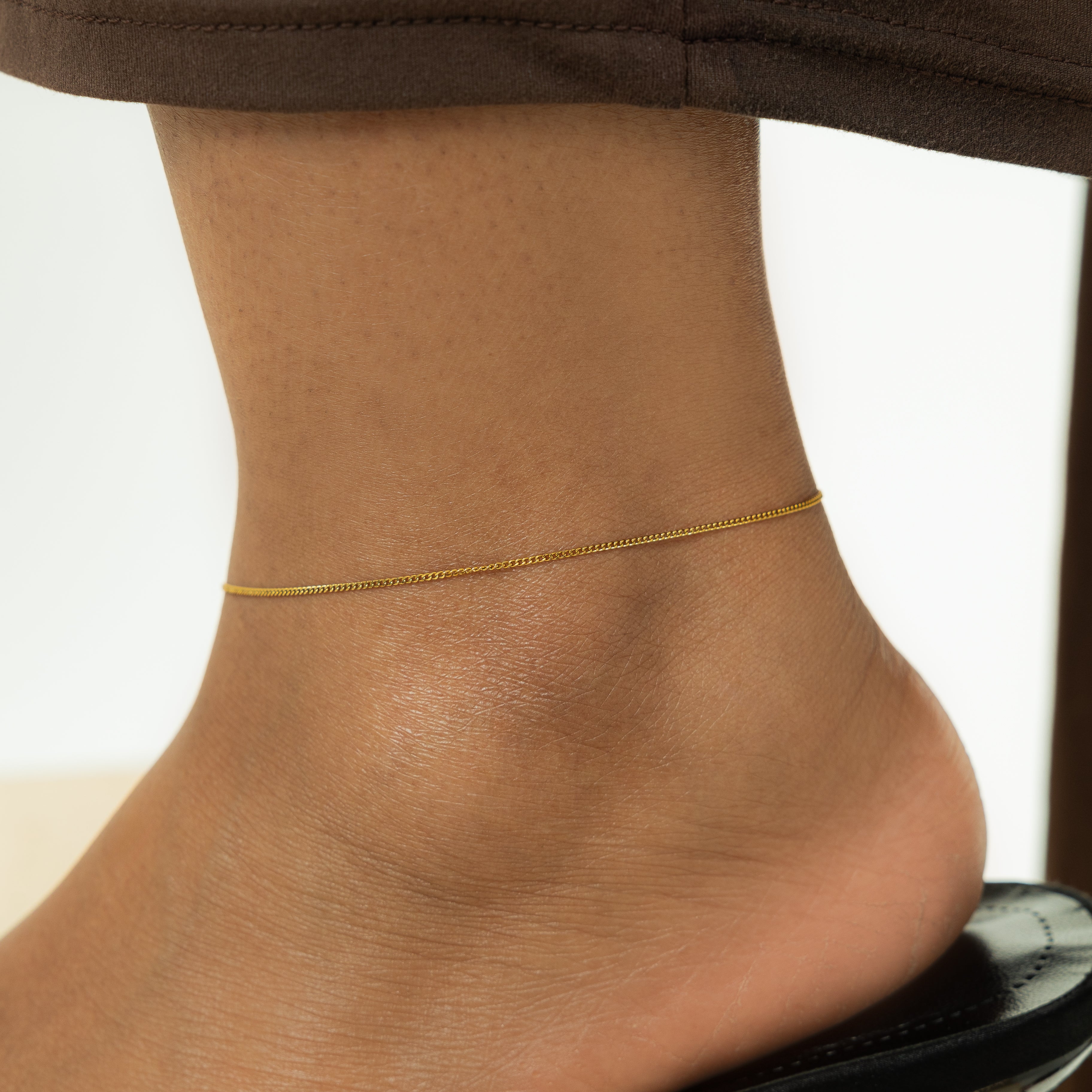 Stylish Micro Curb Anklet Jewelry