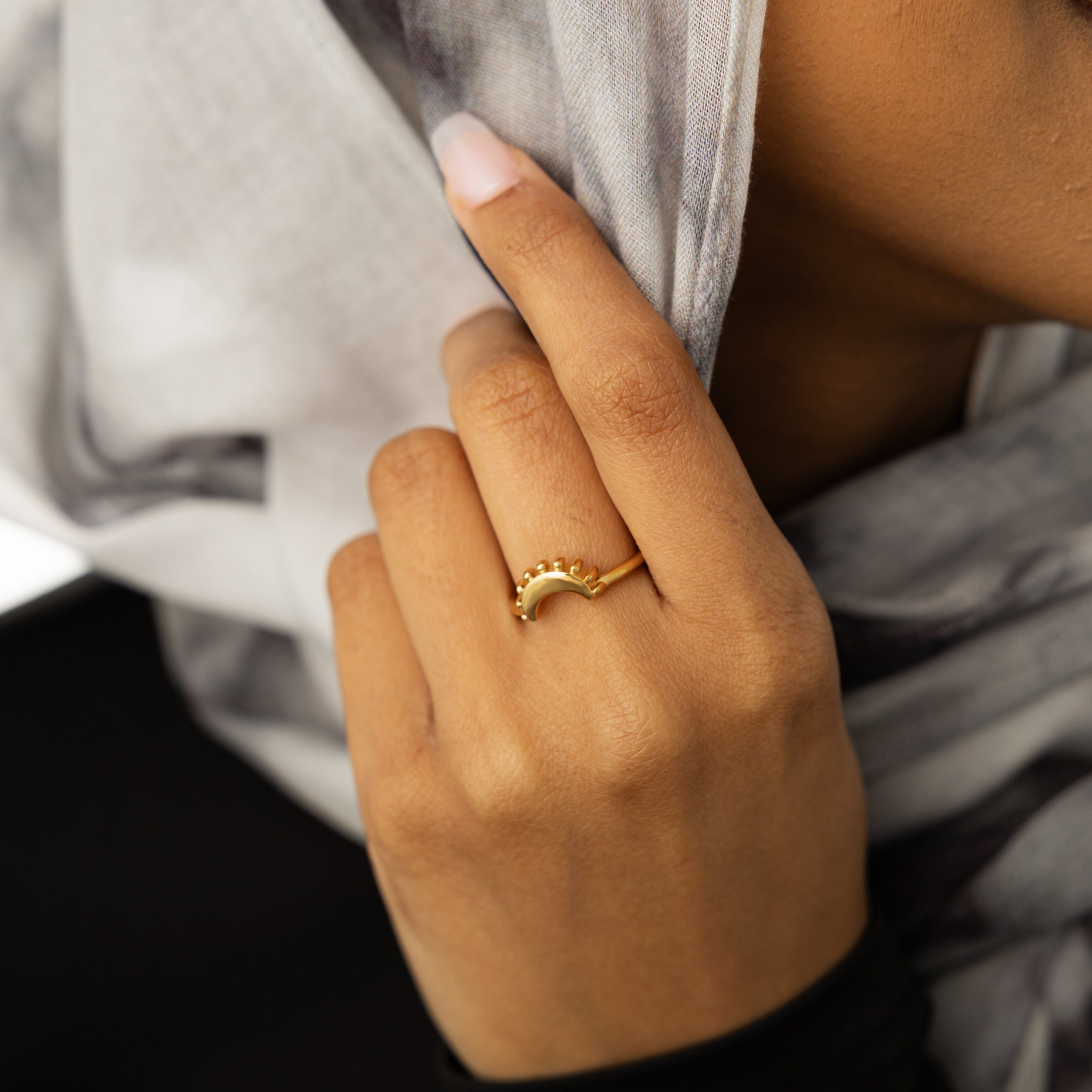 Best Friend Crescent Moon Ring