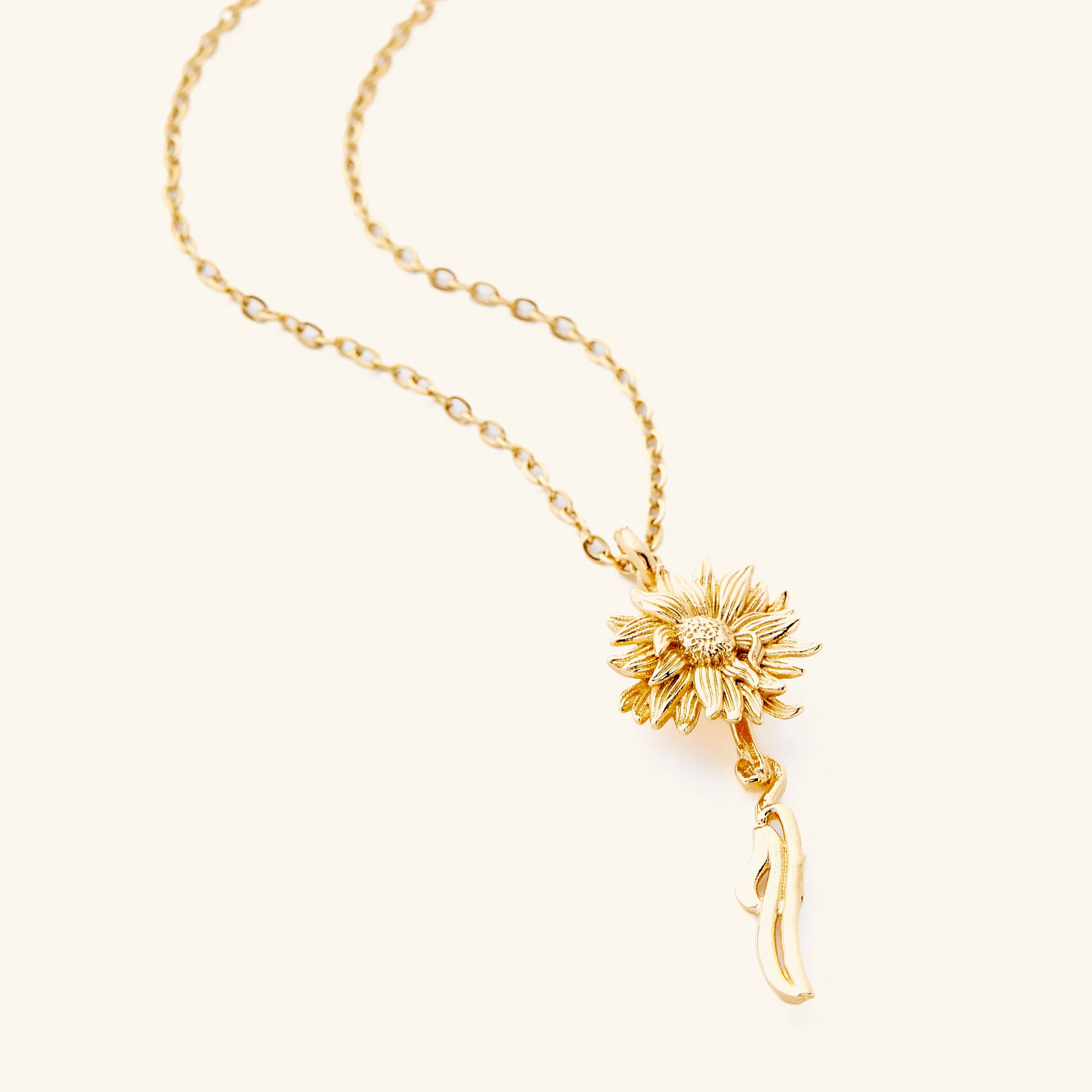 Sunflower 'Happiness' Pendant Necklace