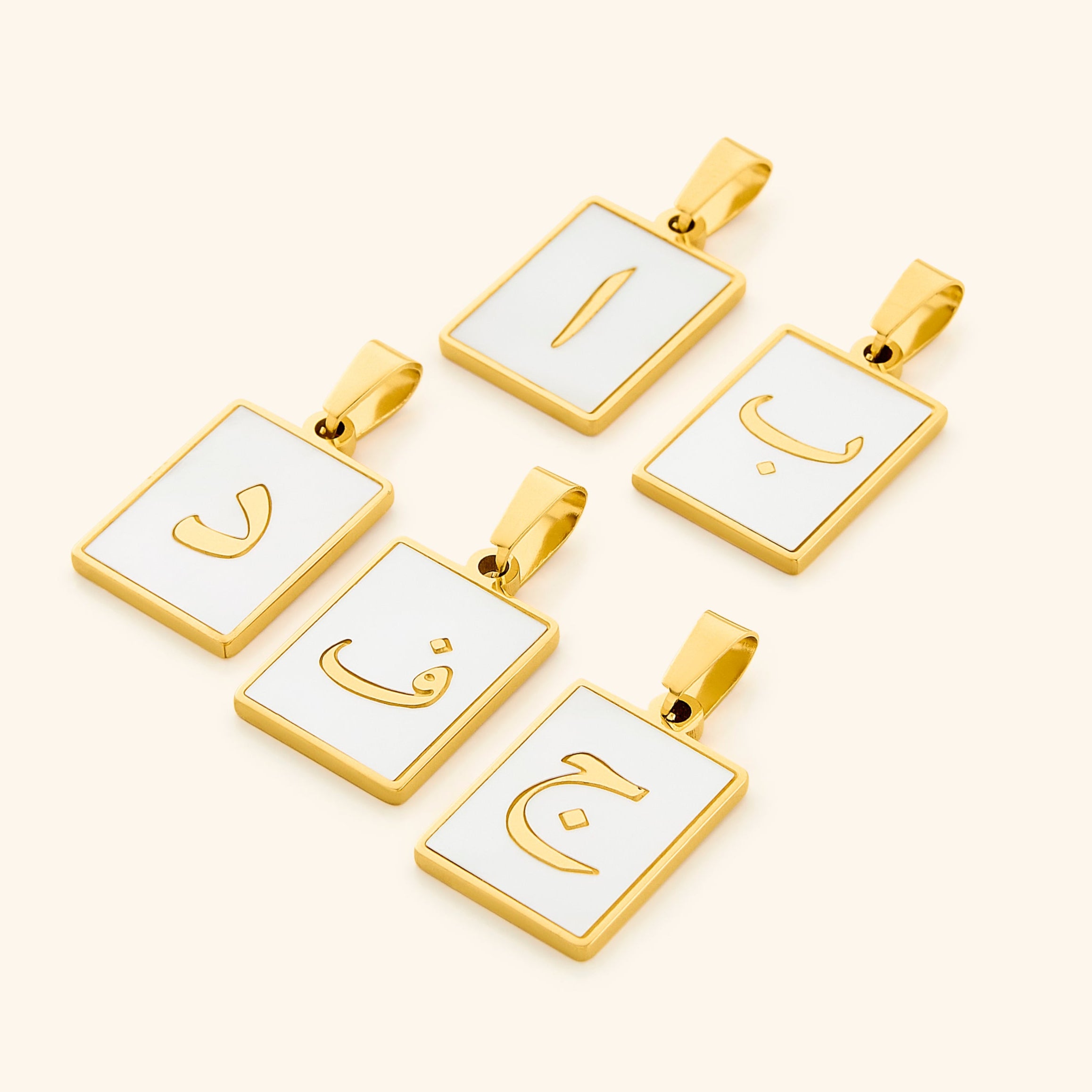 Arabic Alphabet Pendant Charms