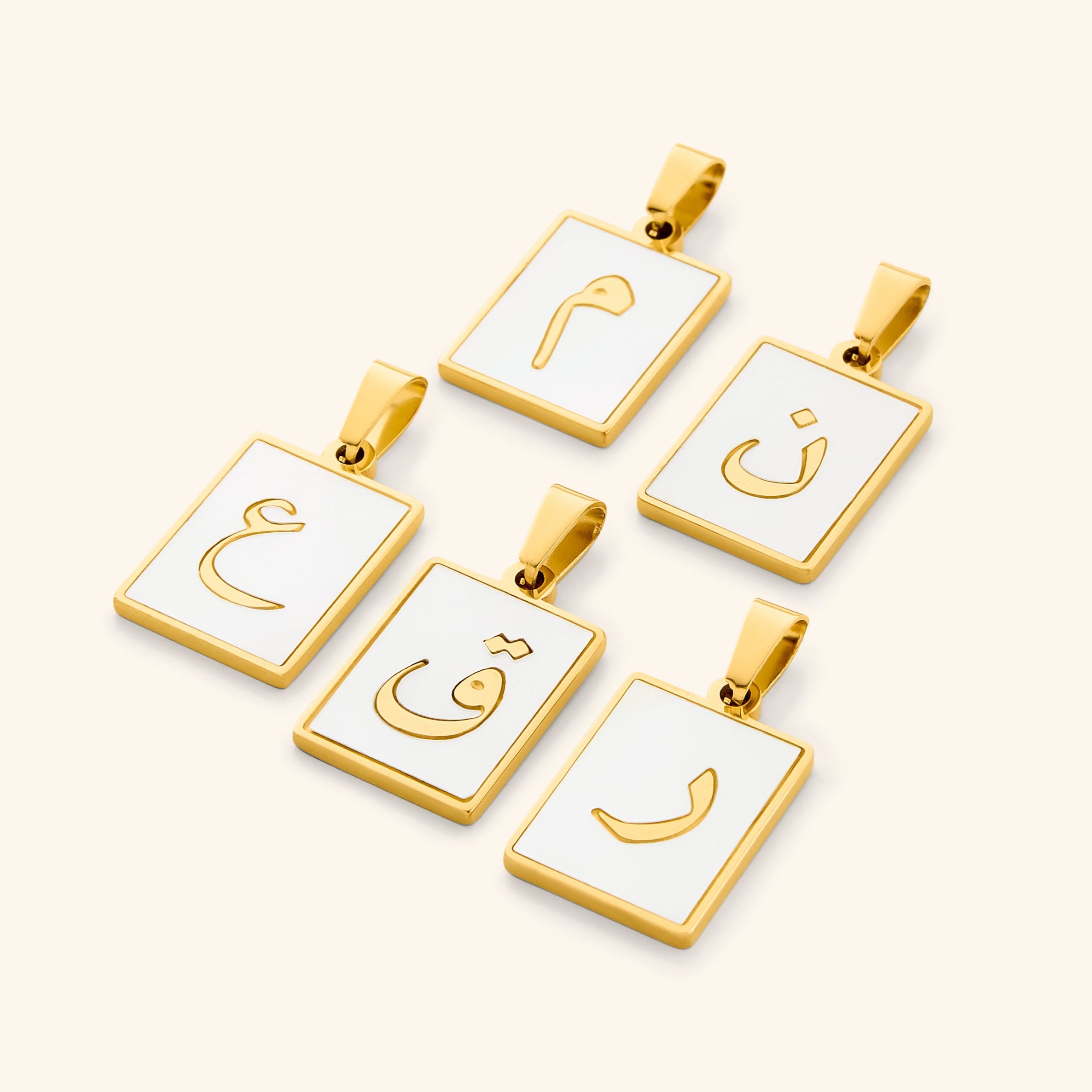 Arabic Alphabet Pendant Charms