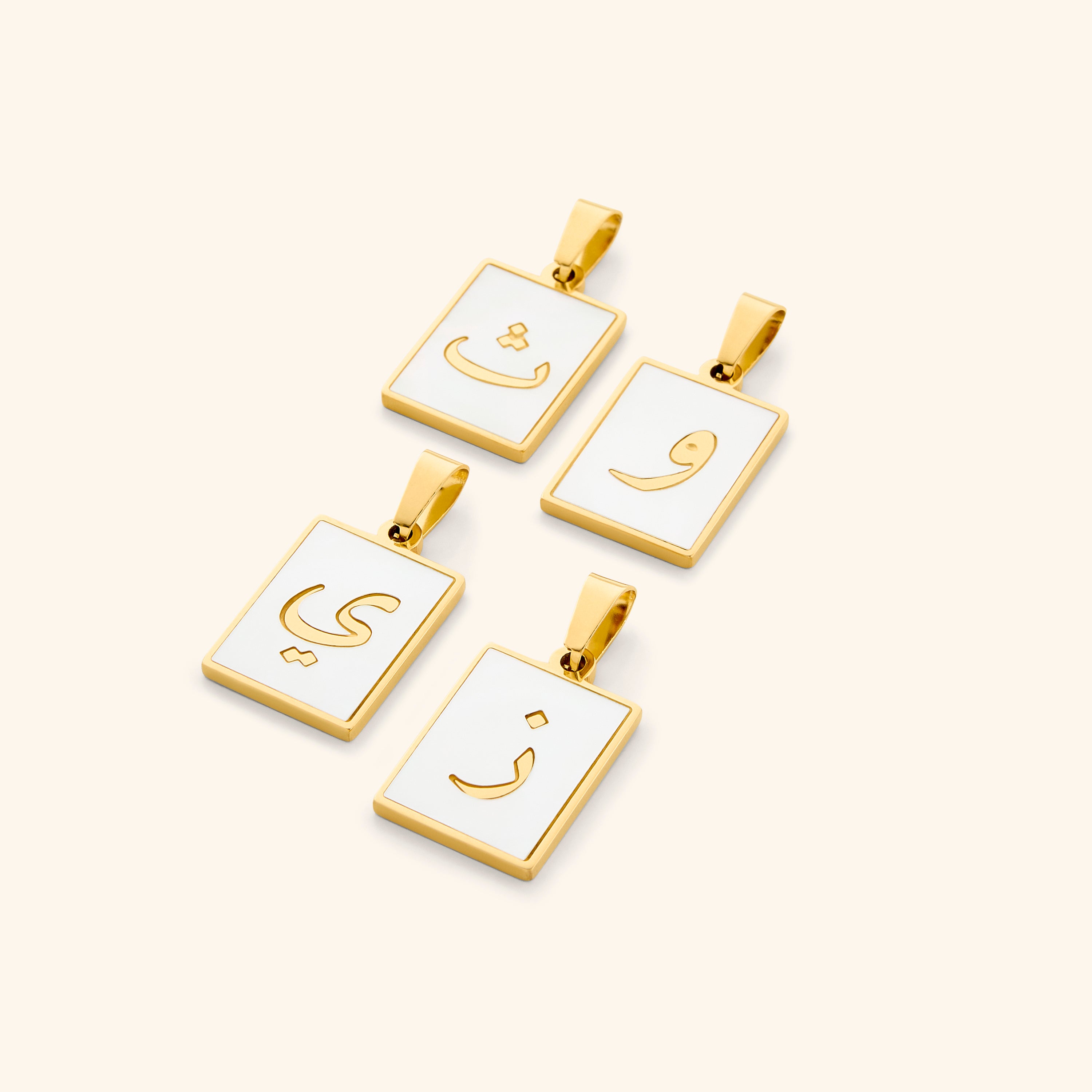 Arabic Alphabet Pendant Charms