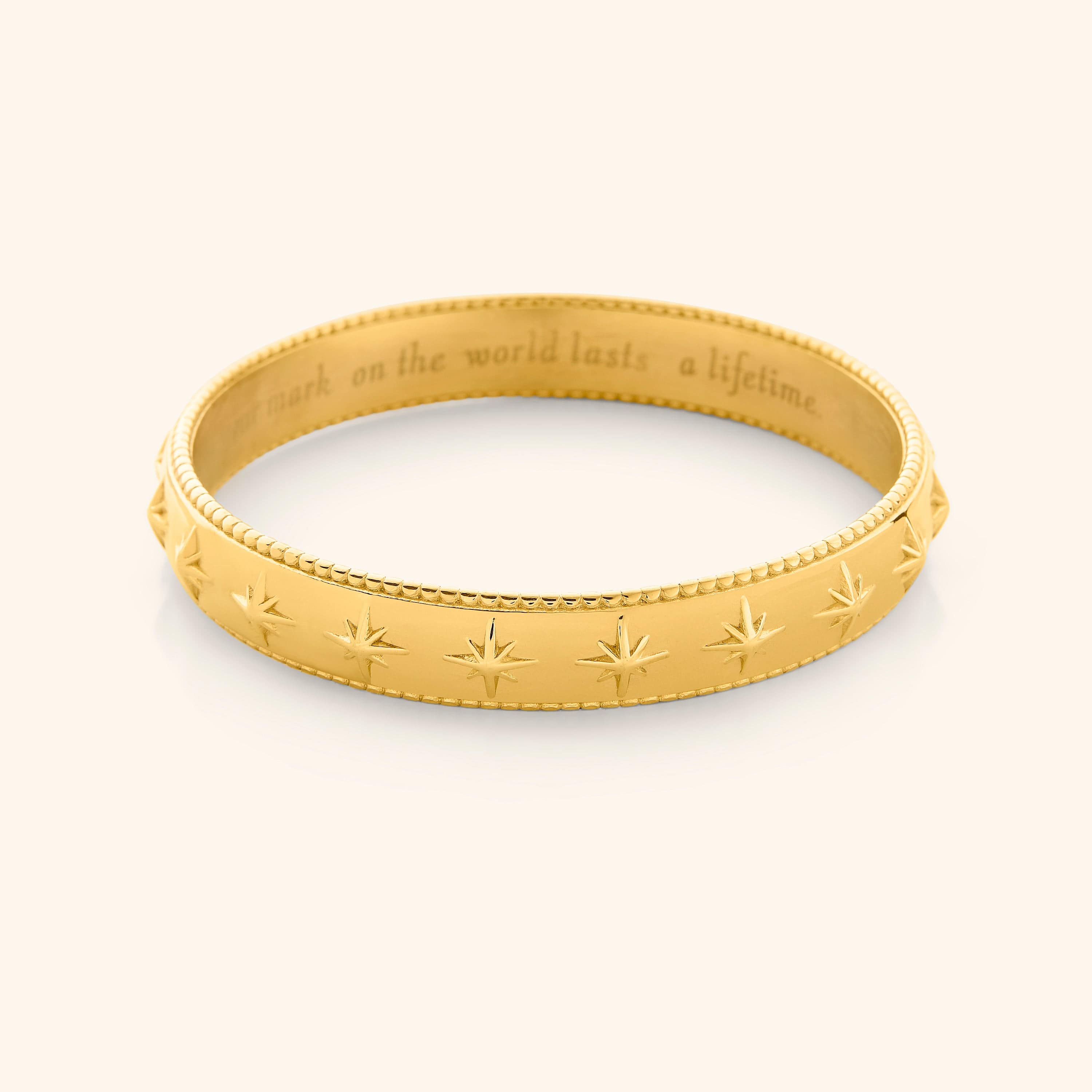 Stylish 'Leave Your Mark' Bangle Bracelet