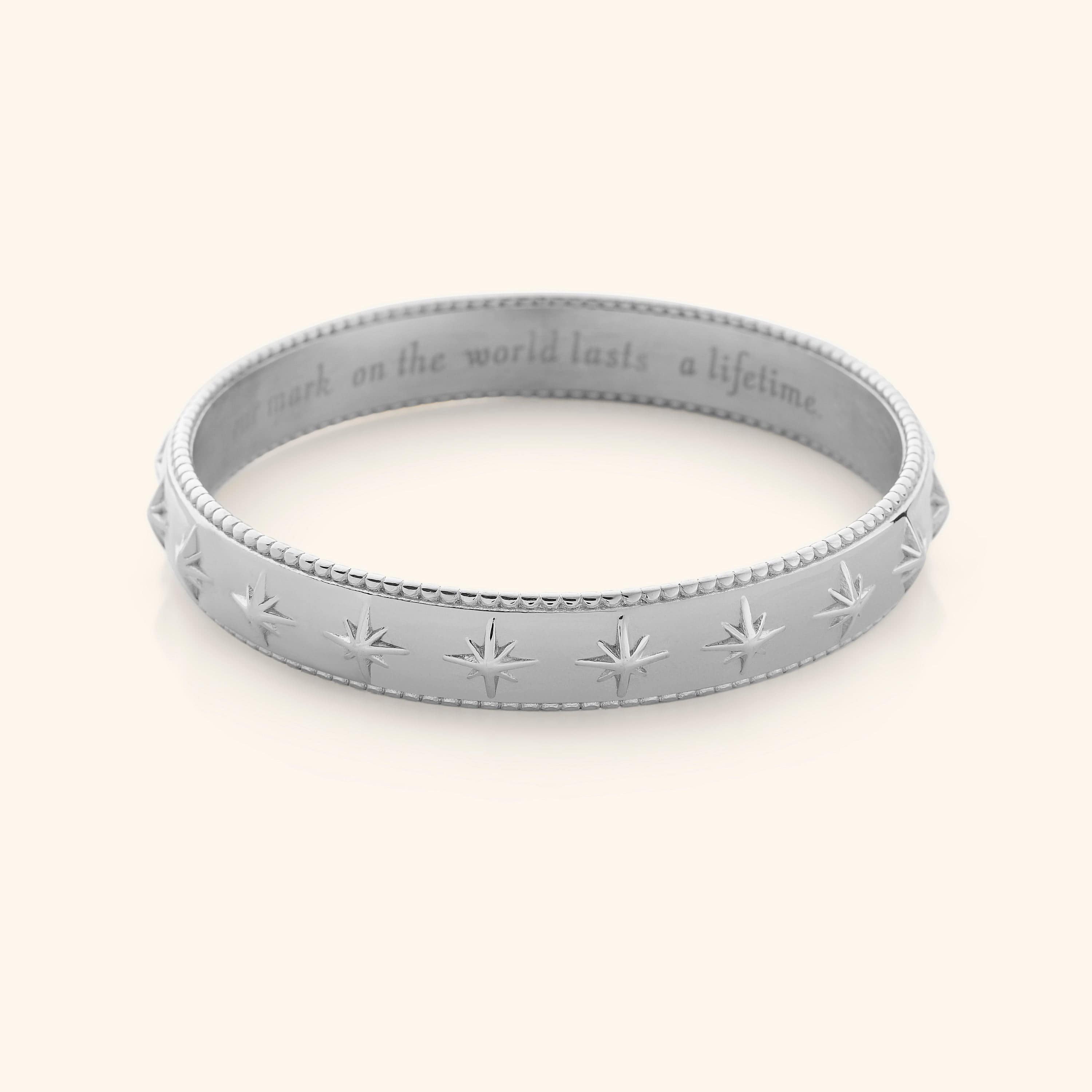 Stylish 'Leave Your Mark' Bangle Bracelet