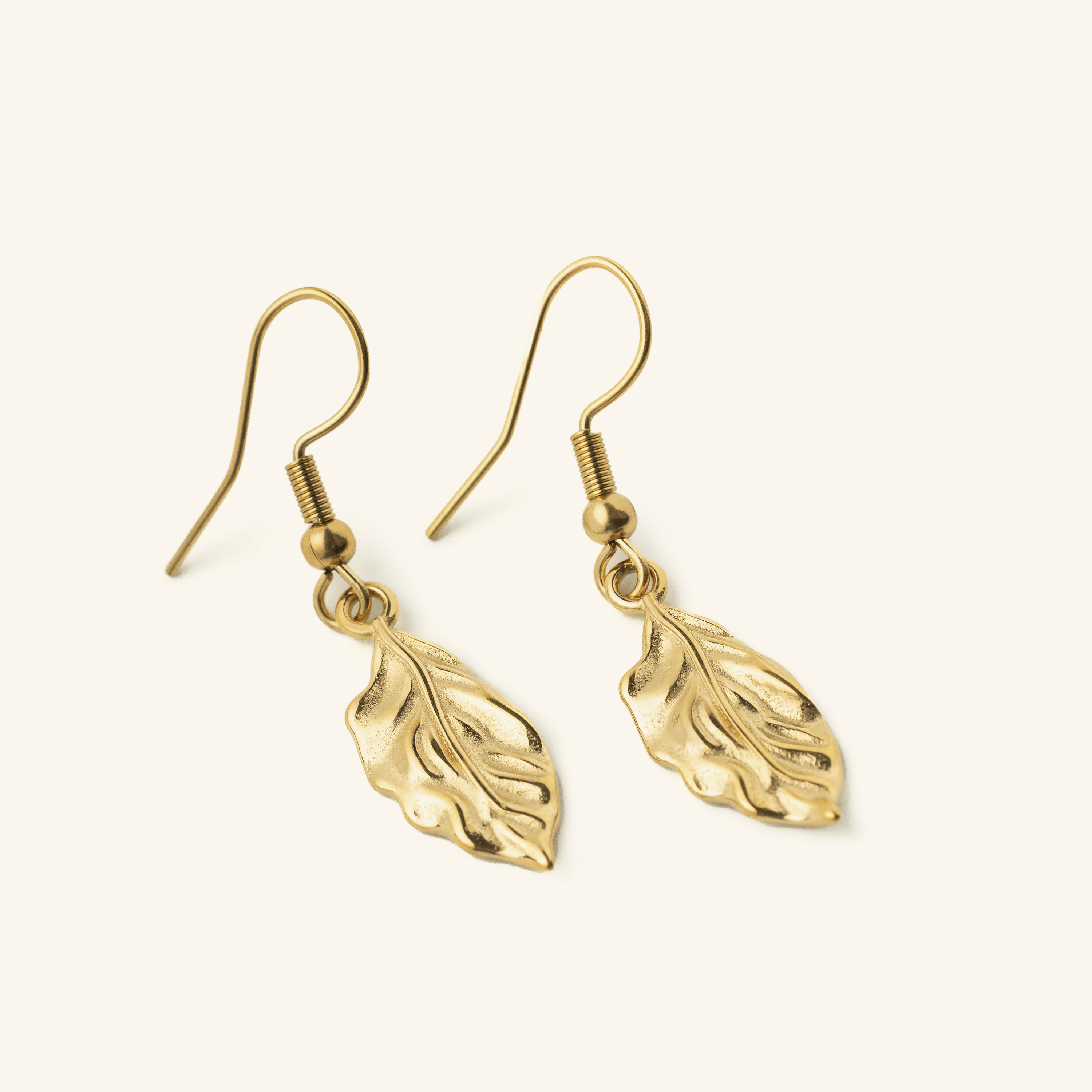 Handcrafted Vintage Leaf Dangle Earrings