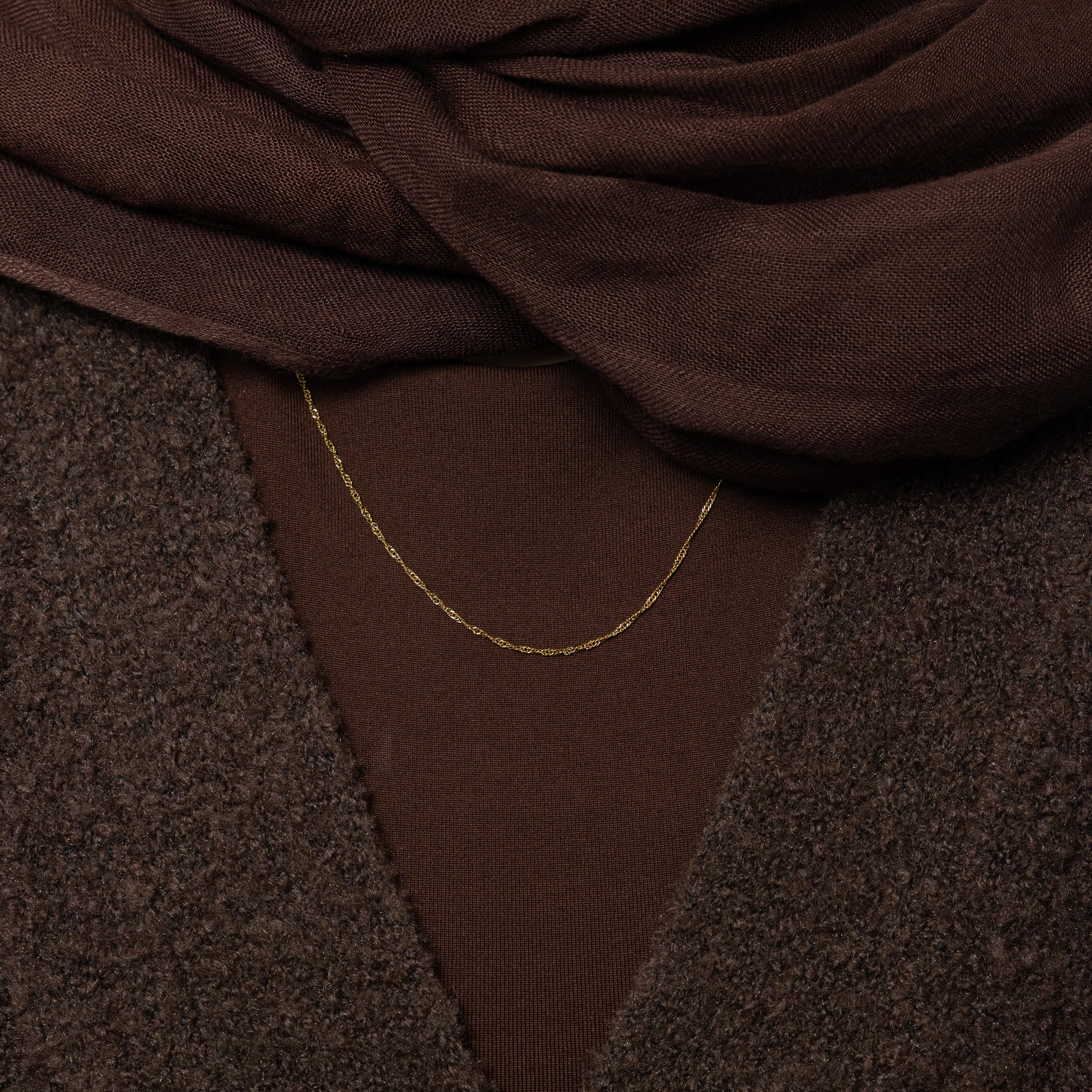 Stylish Micro Twisted Chain Necklace