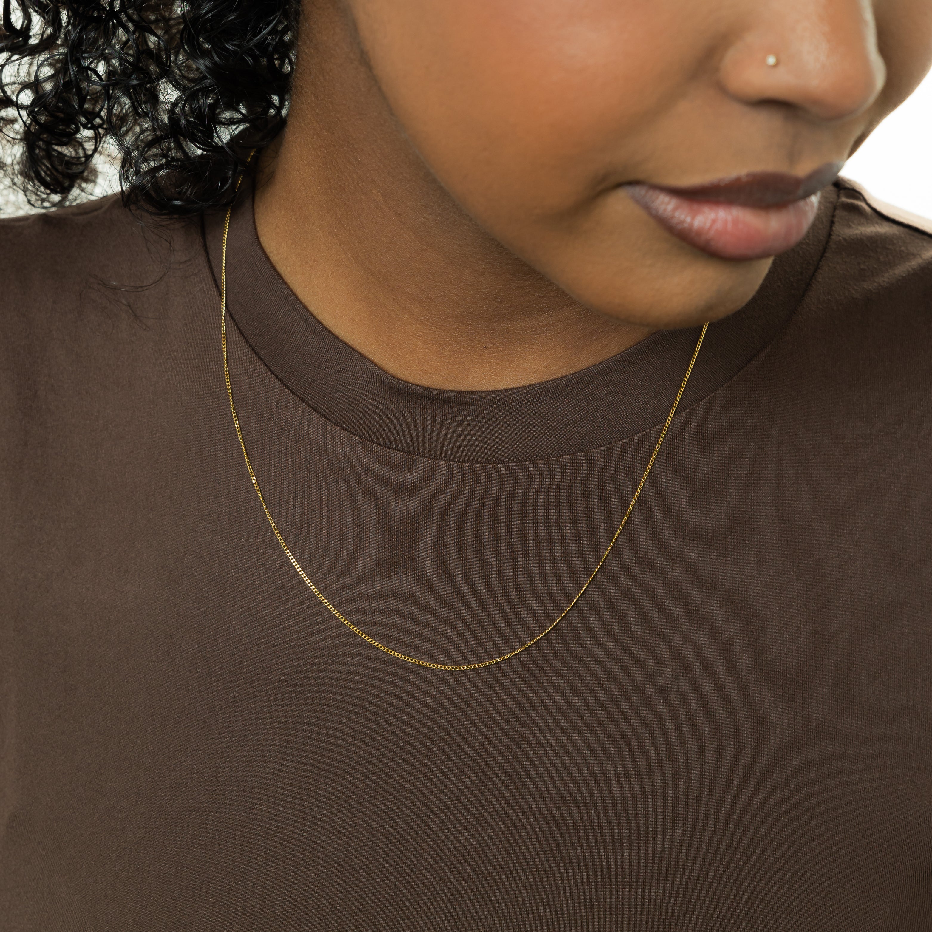 Stylish Micro Curb Chain Necklace