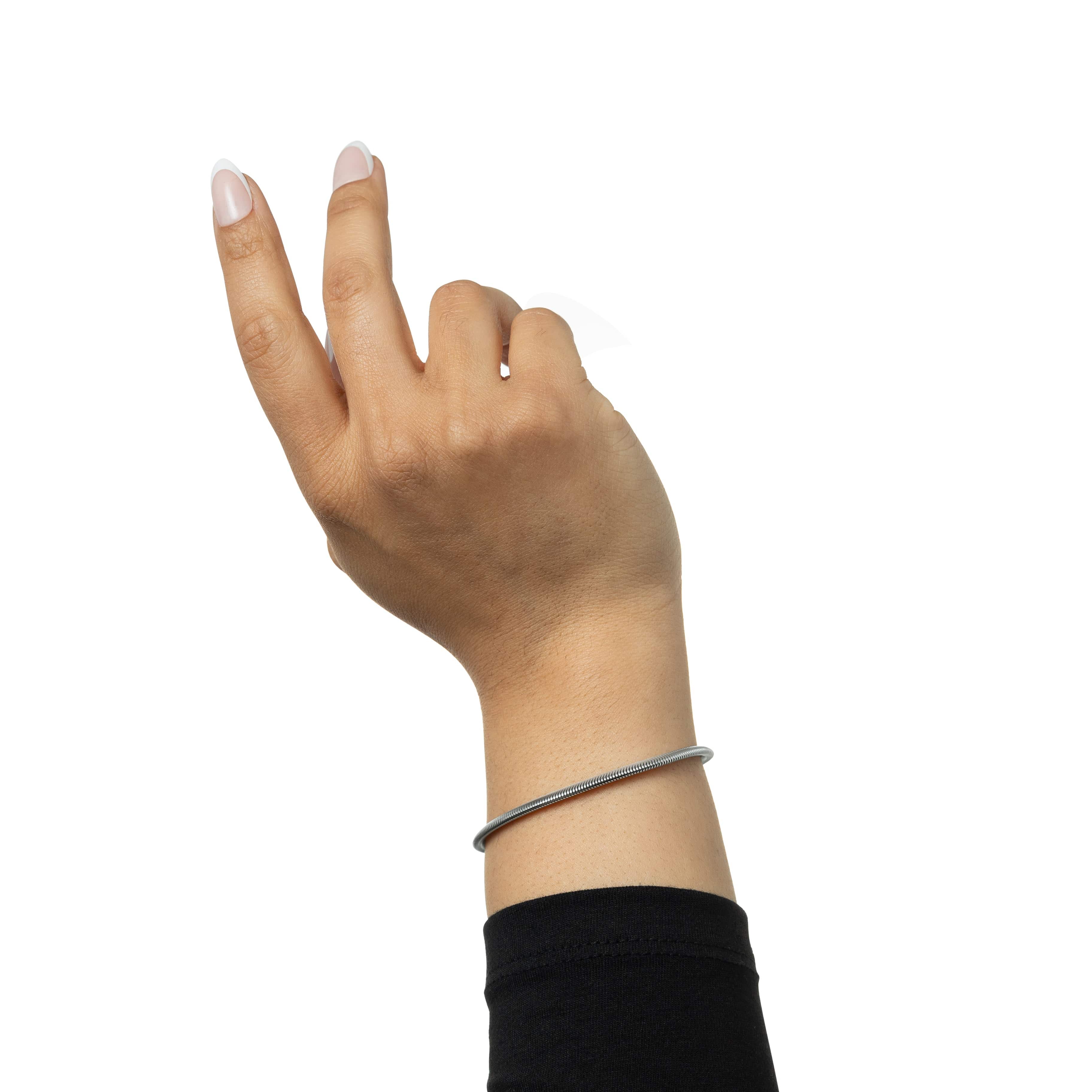 Stylish Rounded Snake Bangle Bracelet