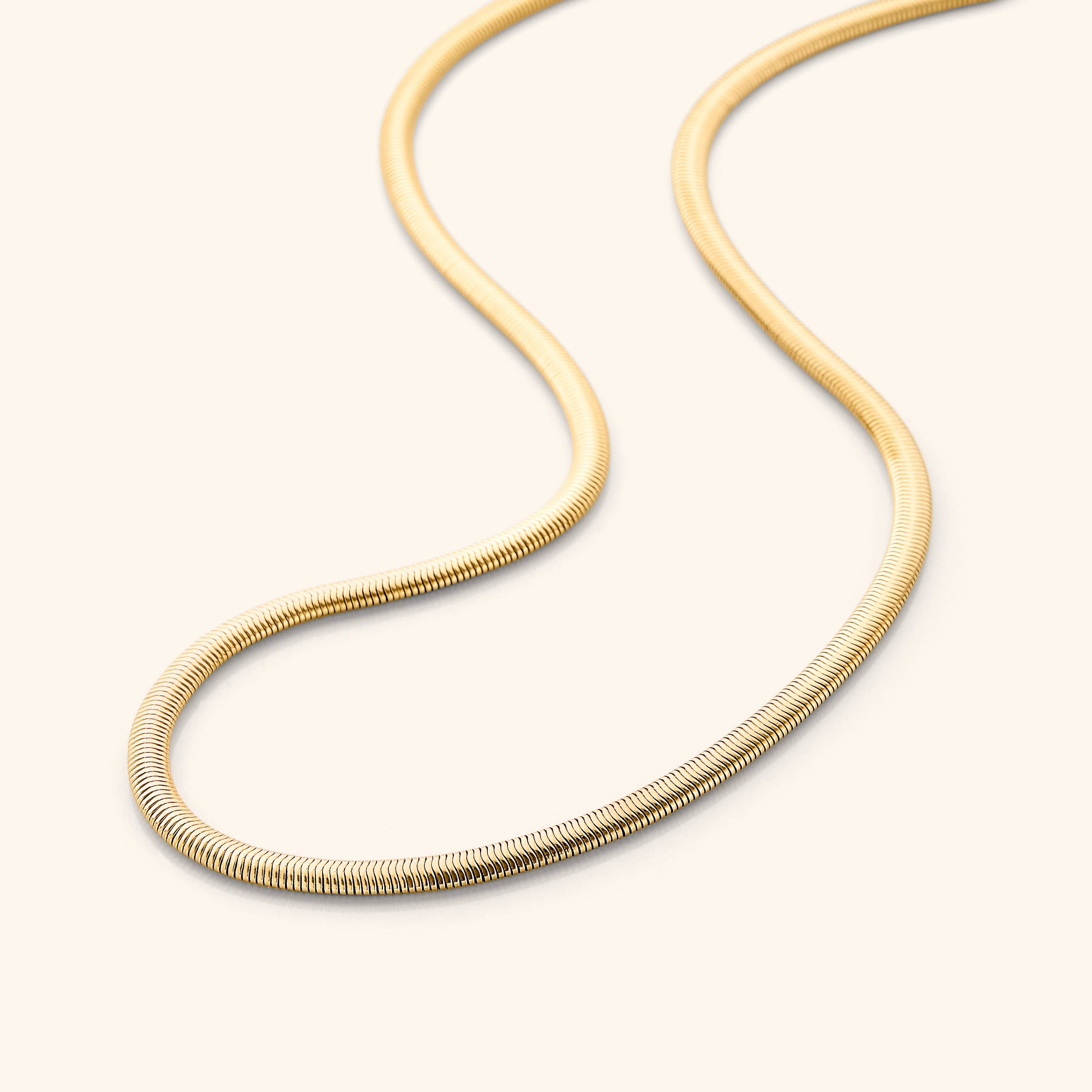 Elegant Rounded Snake Chain Necklace
